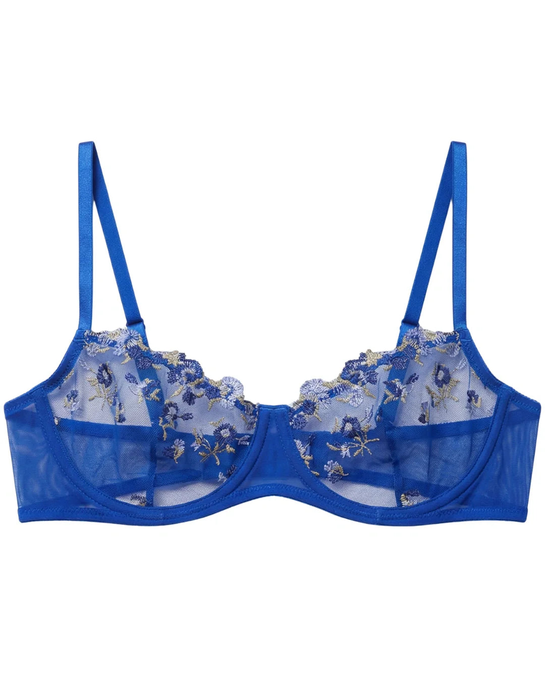 Non Padded Bra Set - Rosy Aura - Blue