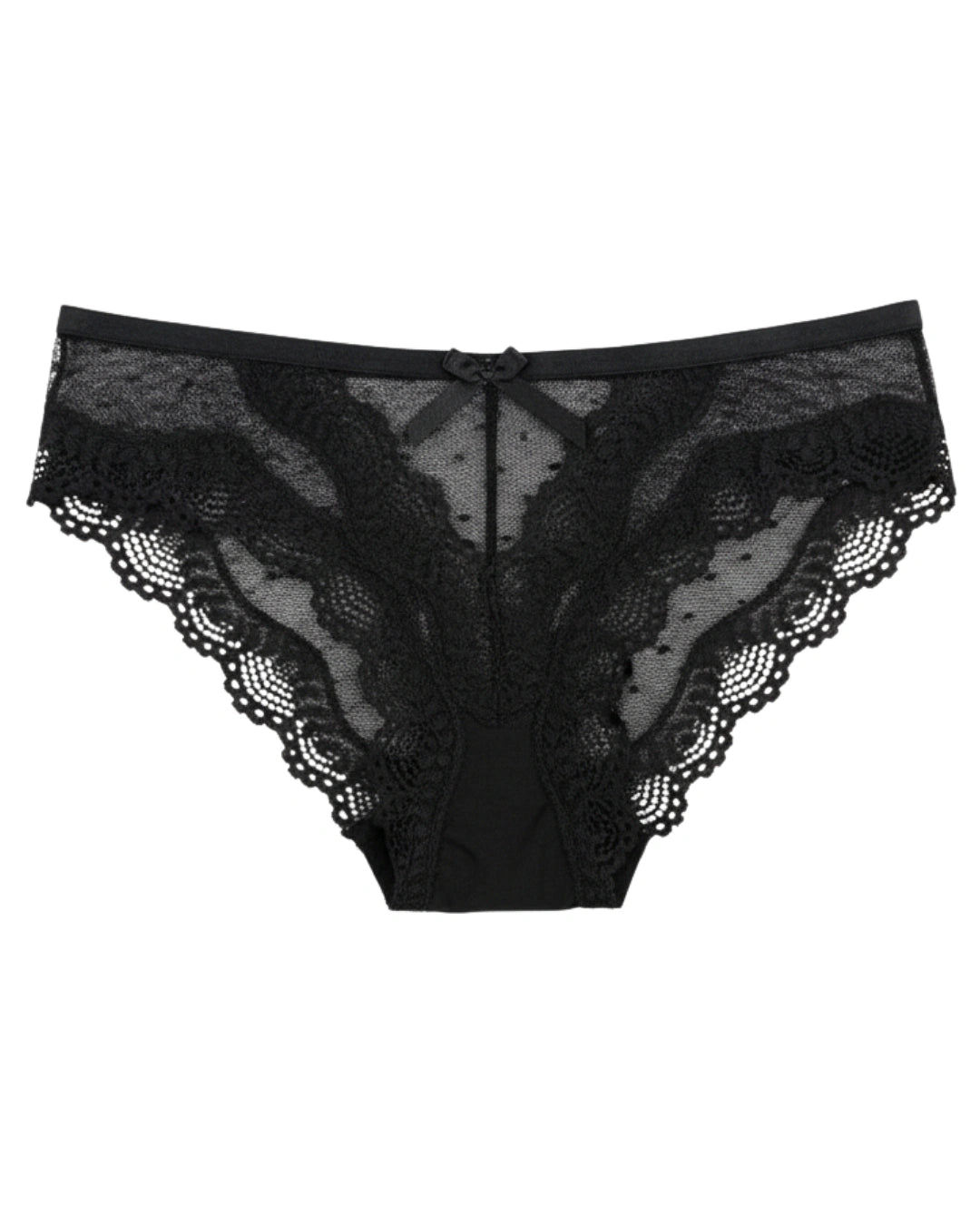 Brief Panty - Lace Dot - Black