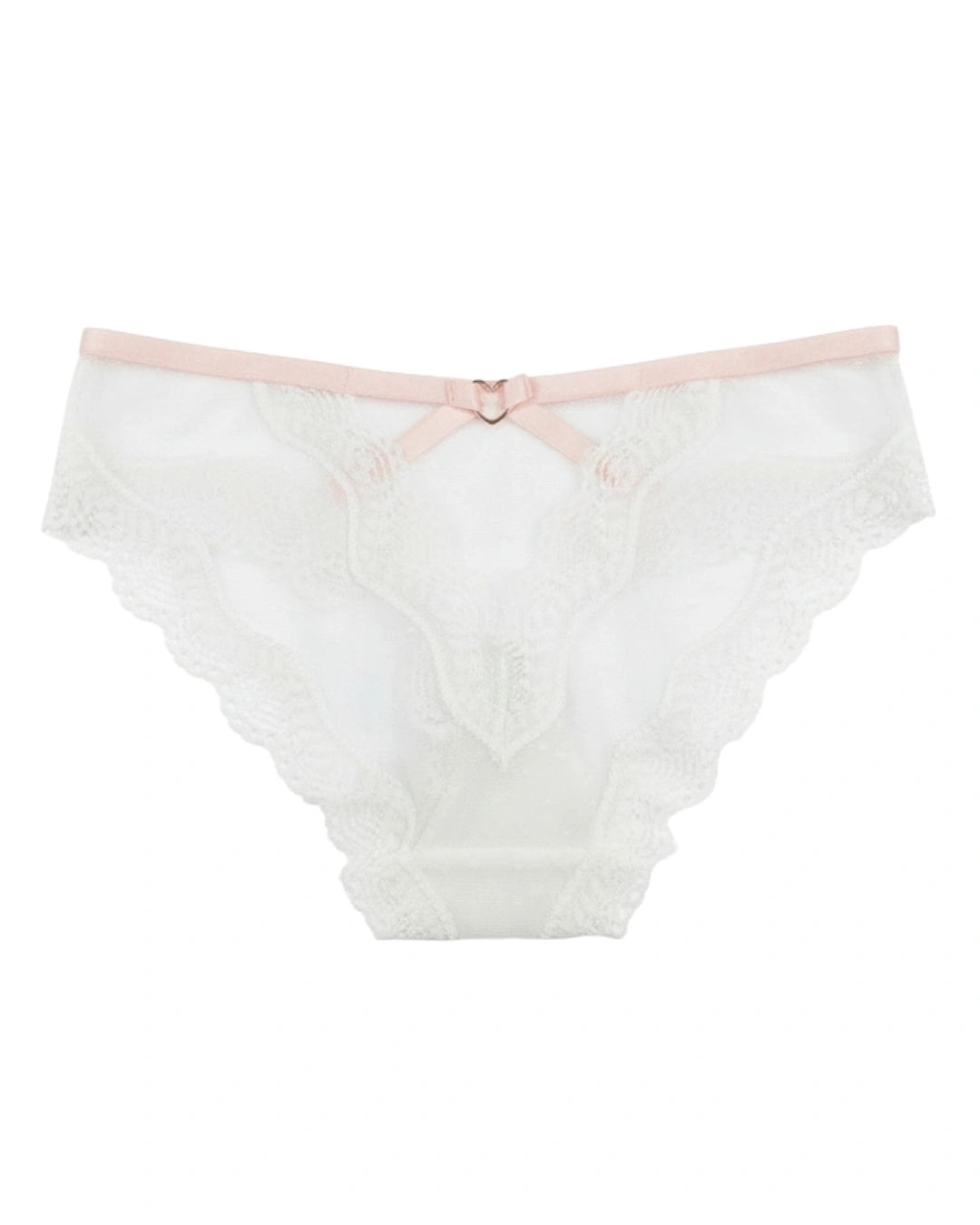 Brief Panty - Lace Dot - White