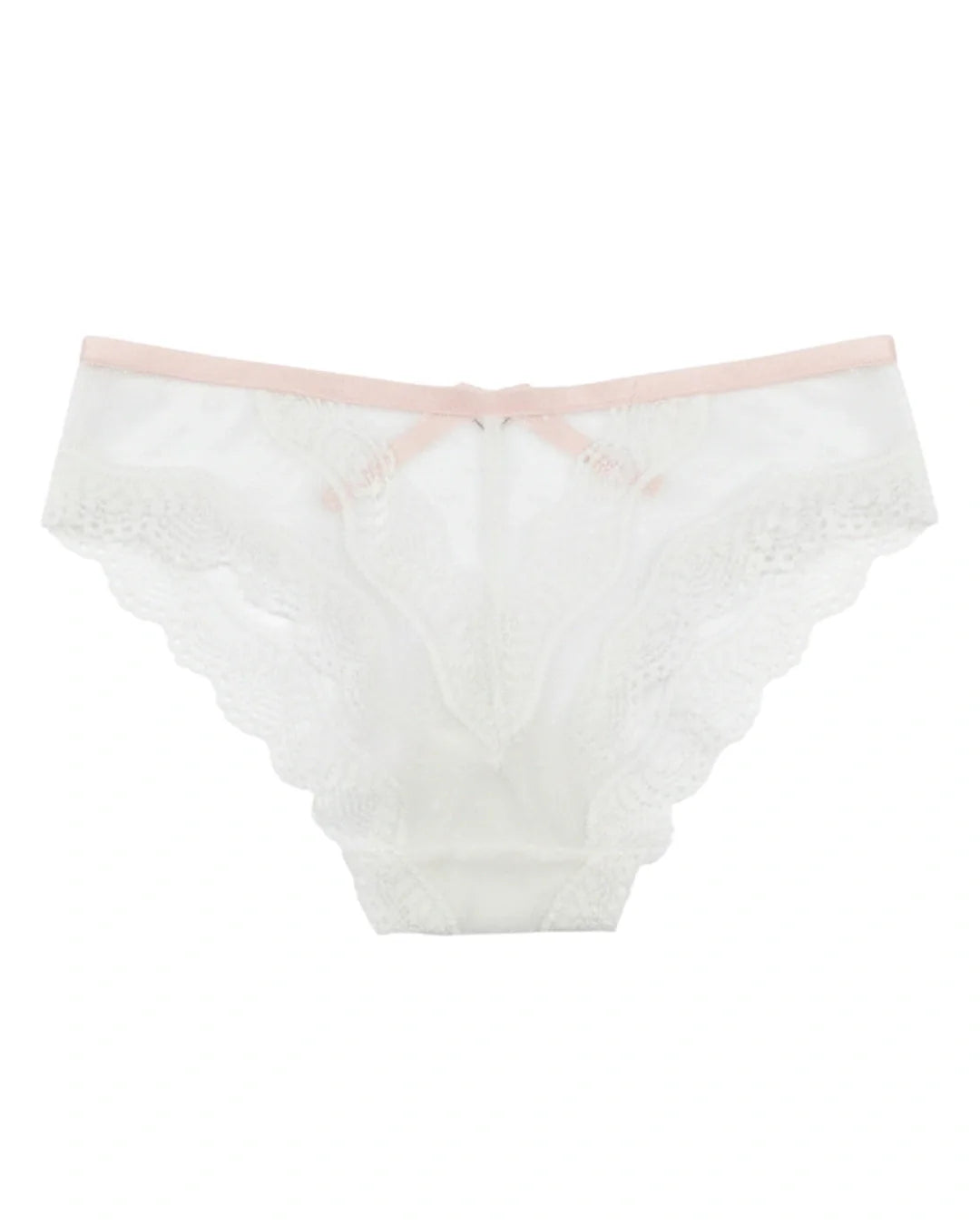 Brief Panty - Lace Dot - White