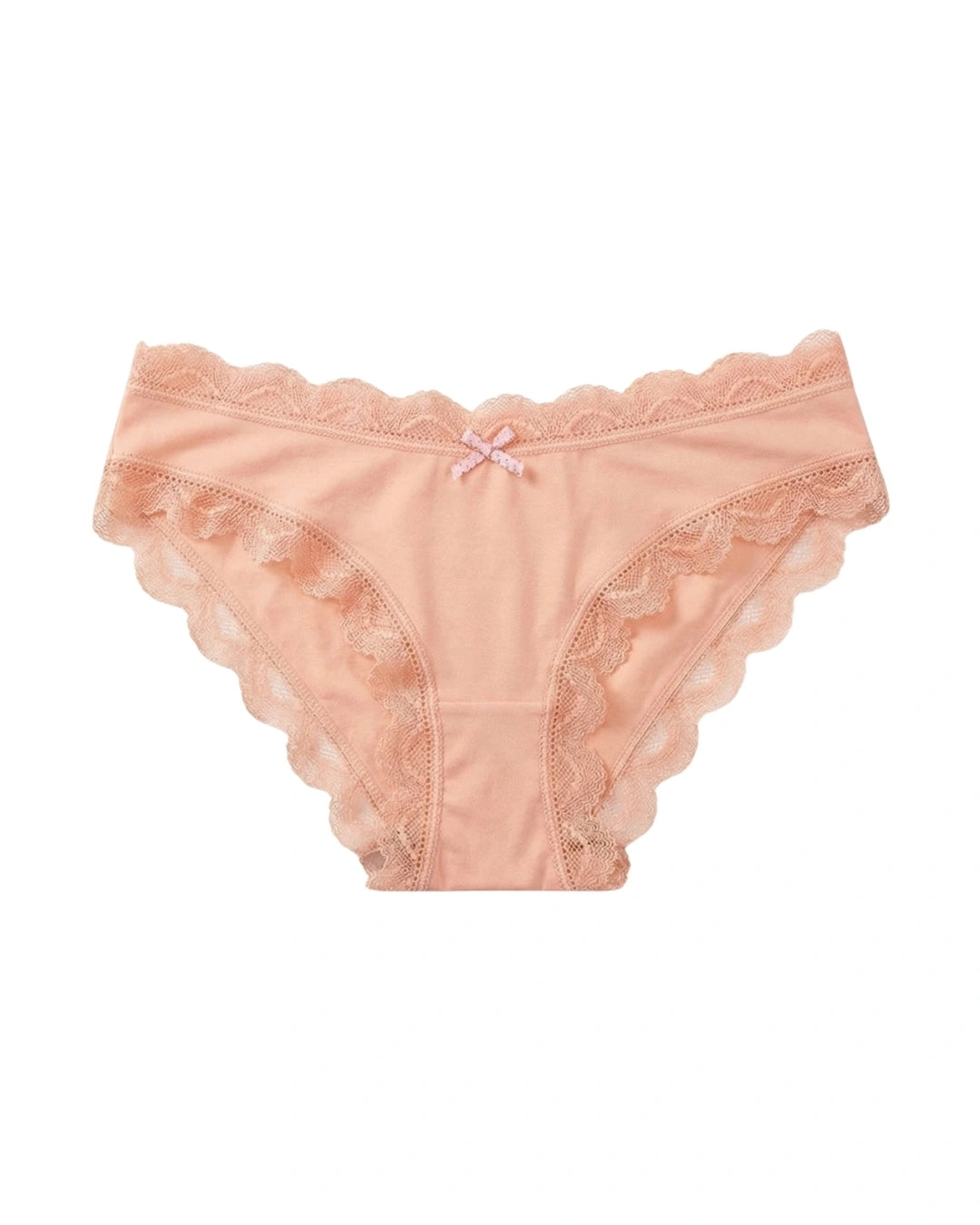 Cotton Bikini - Lush Lace - Peach