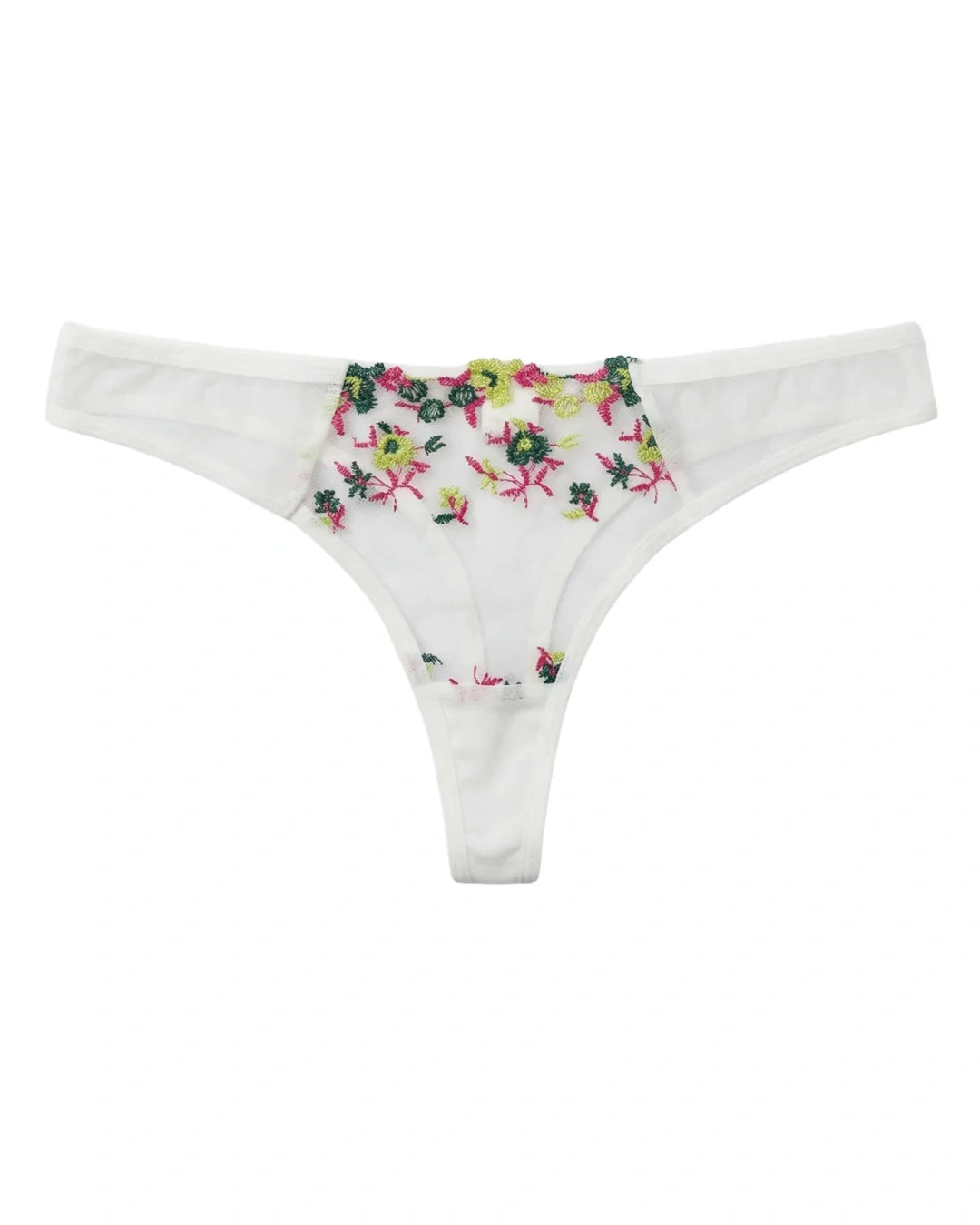 Non Padded Bra Set - Rosy Aura - White