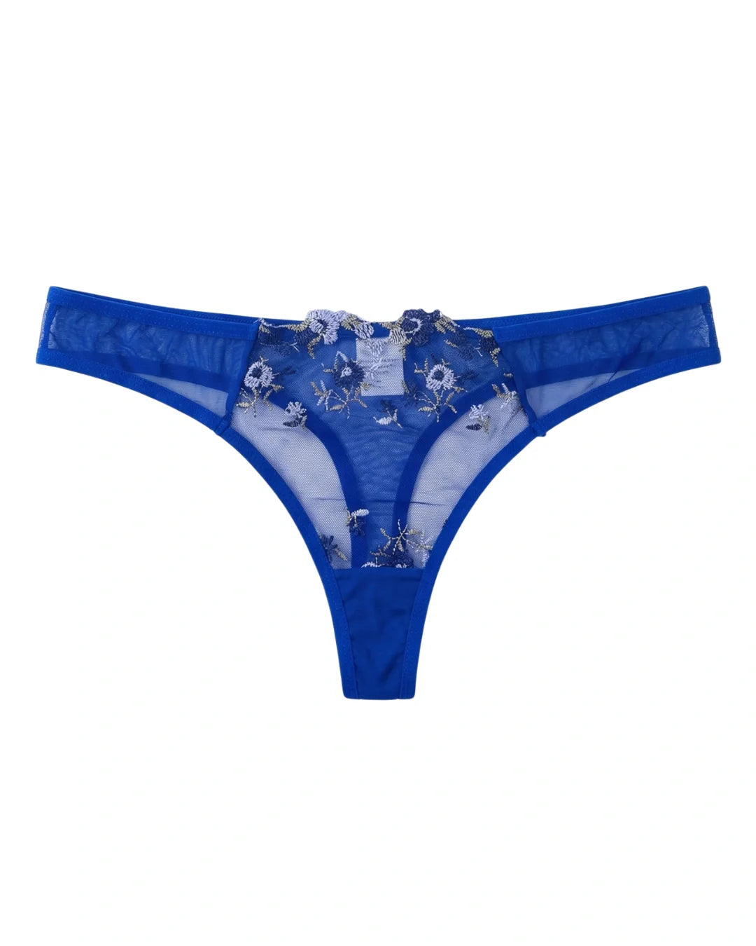 Non Padded Bra Set - Noir Rose - Blue