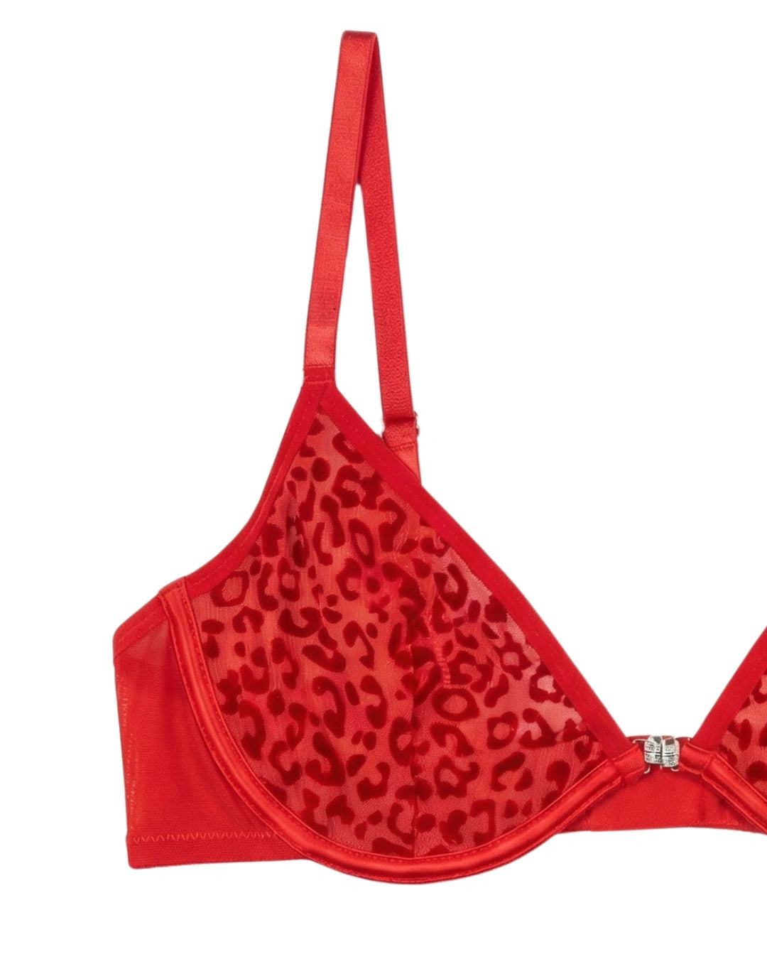 Non Padded Underwired Bra Set - Crimsona