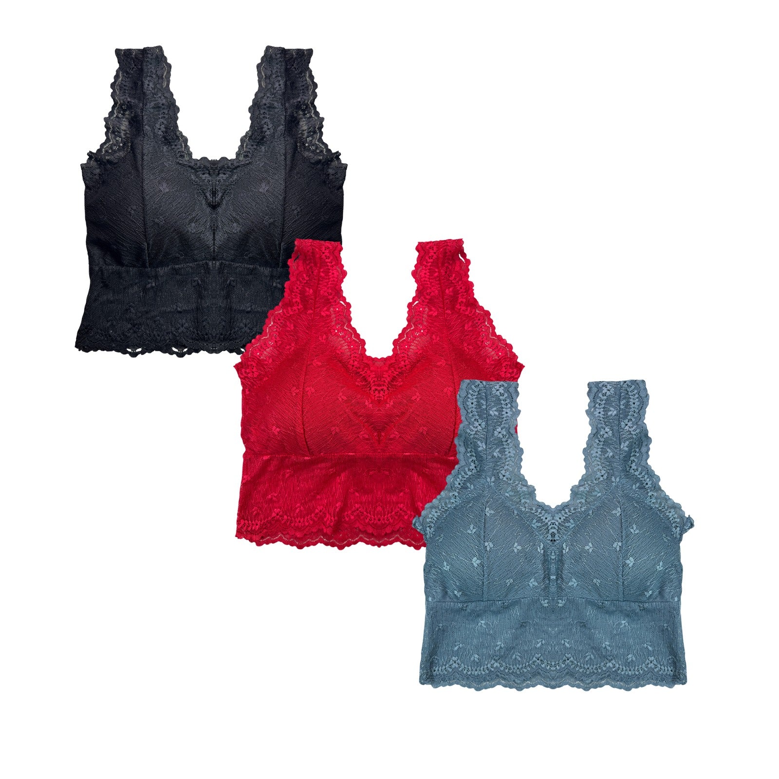 Pack of 3 Bra - Lace Blush