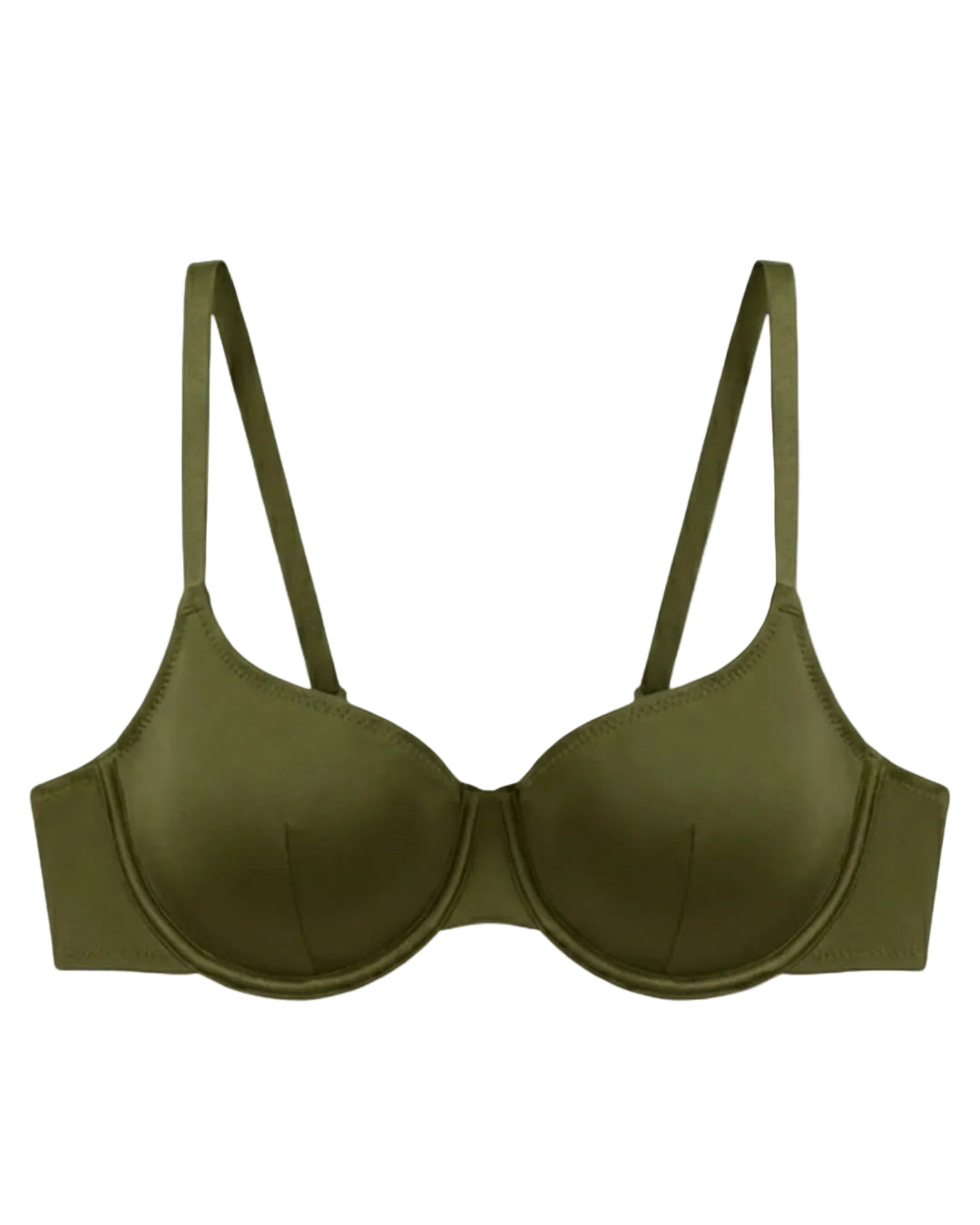 Non-Padded Bra Set -  Camille - Olive