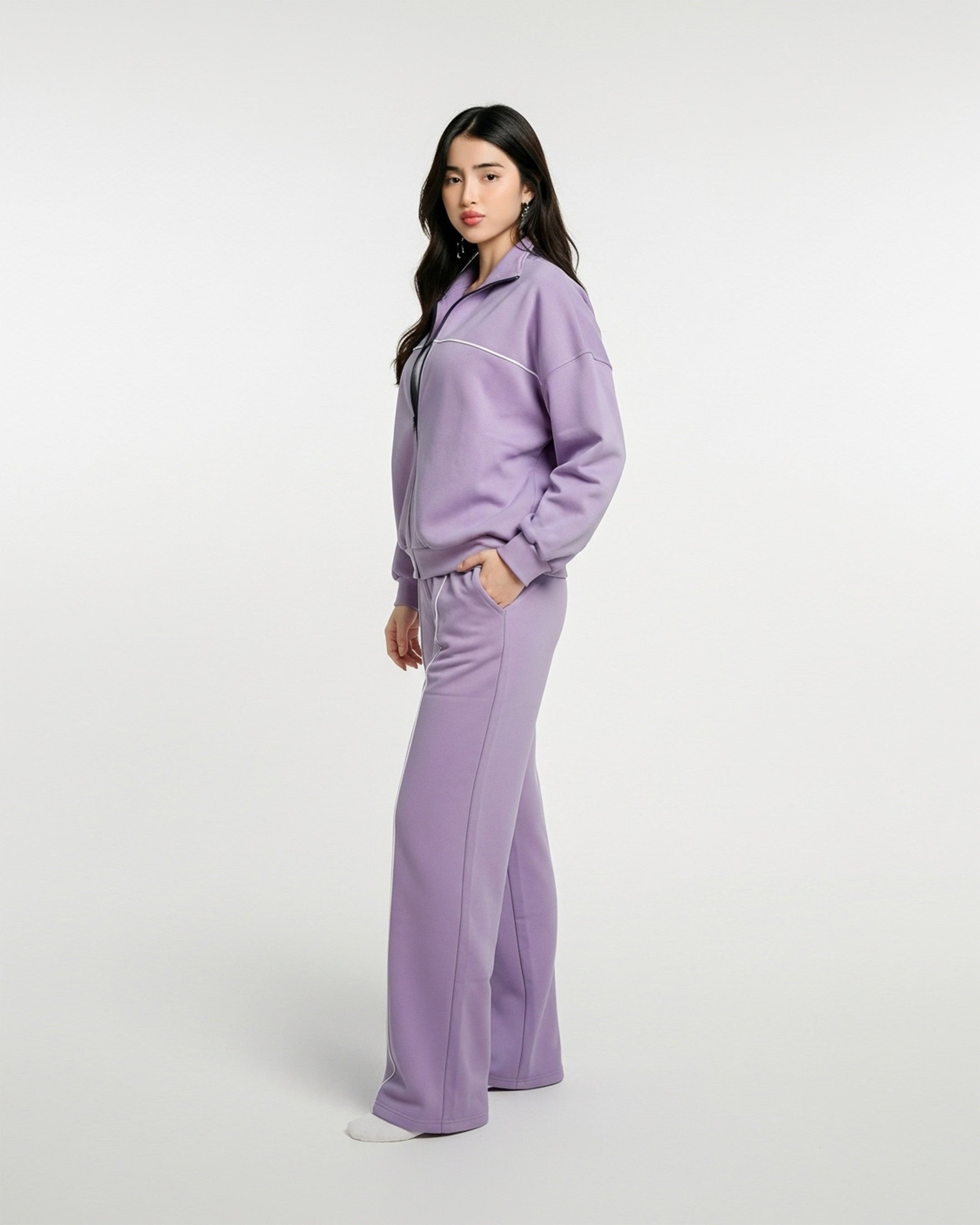 Fleece Tracksuit – Daily Move - Purple