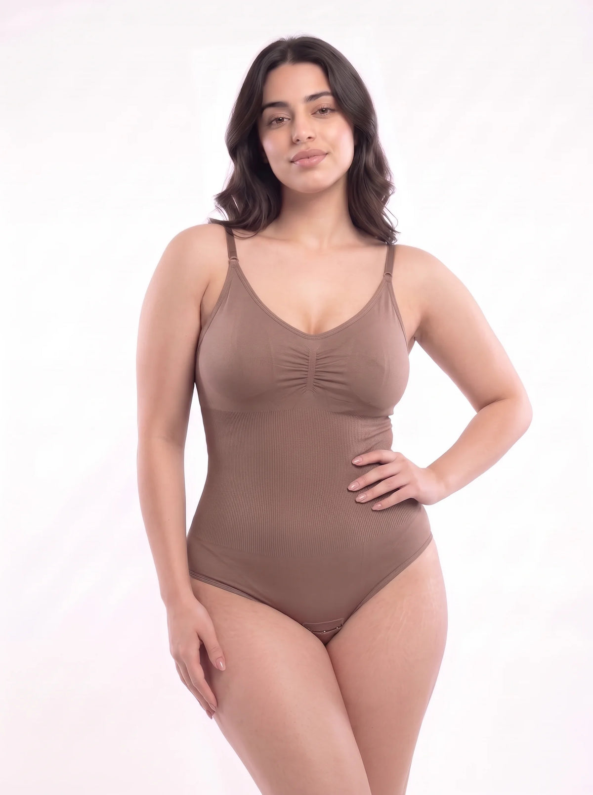 Adjustable Strap Bodysuit Shaper - Dark Skin