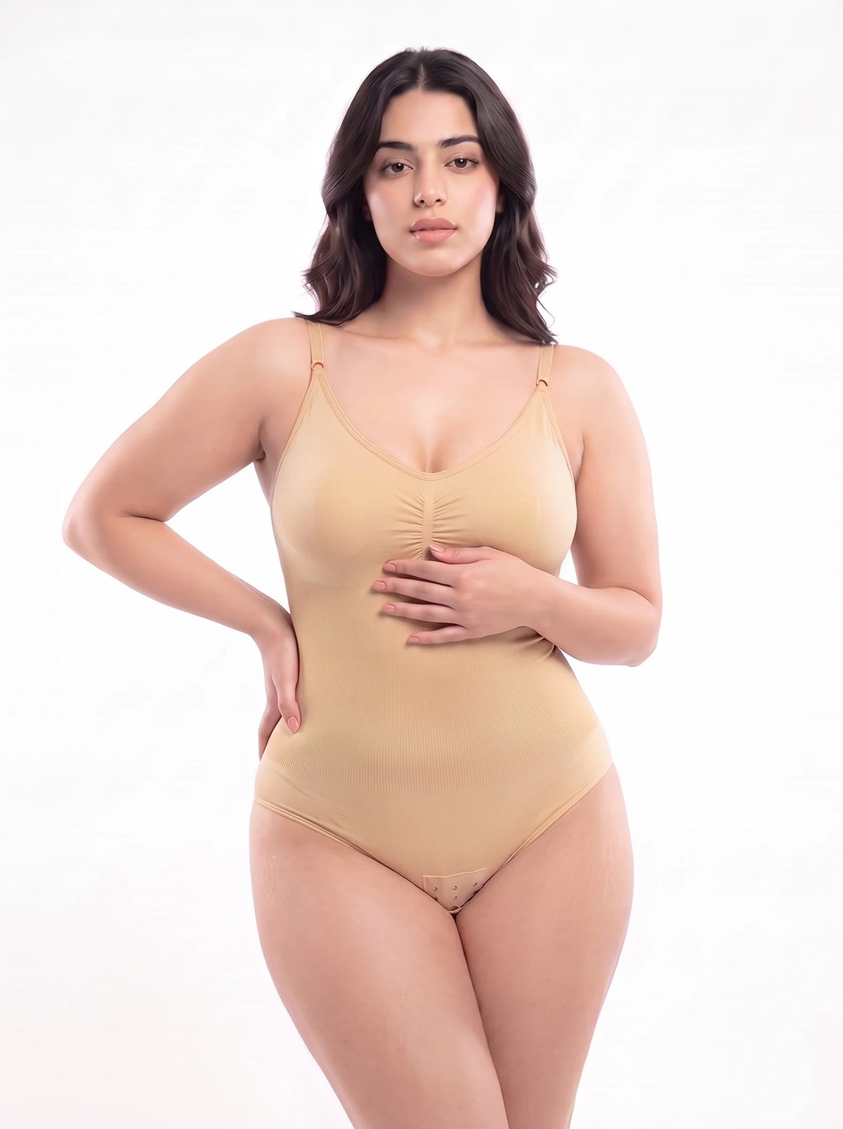 Adjustable Strap Bodysuit Shaper - Skin