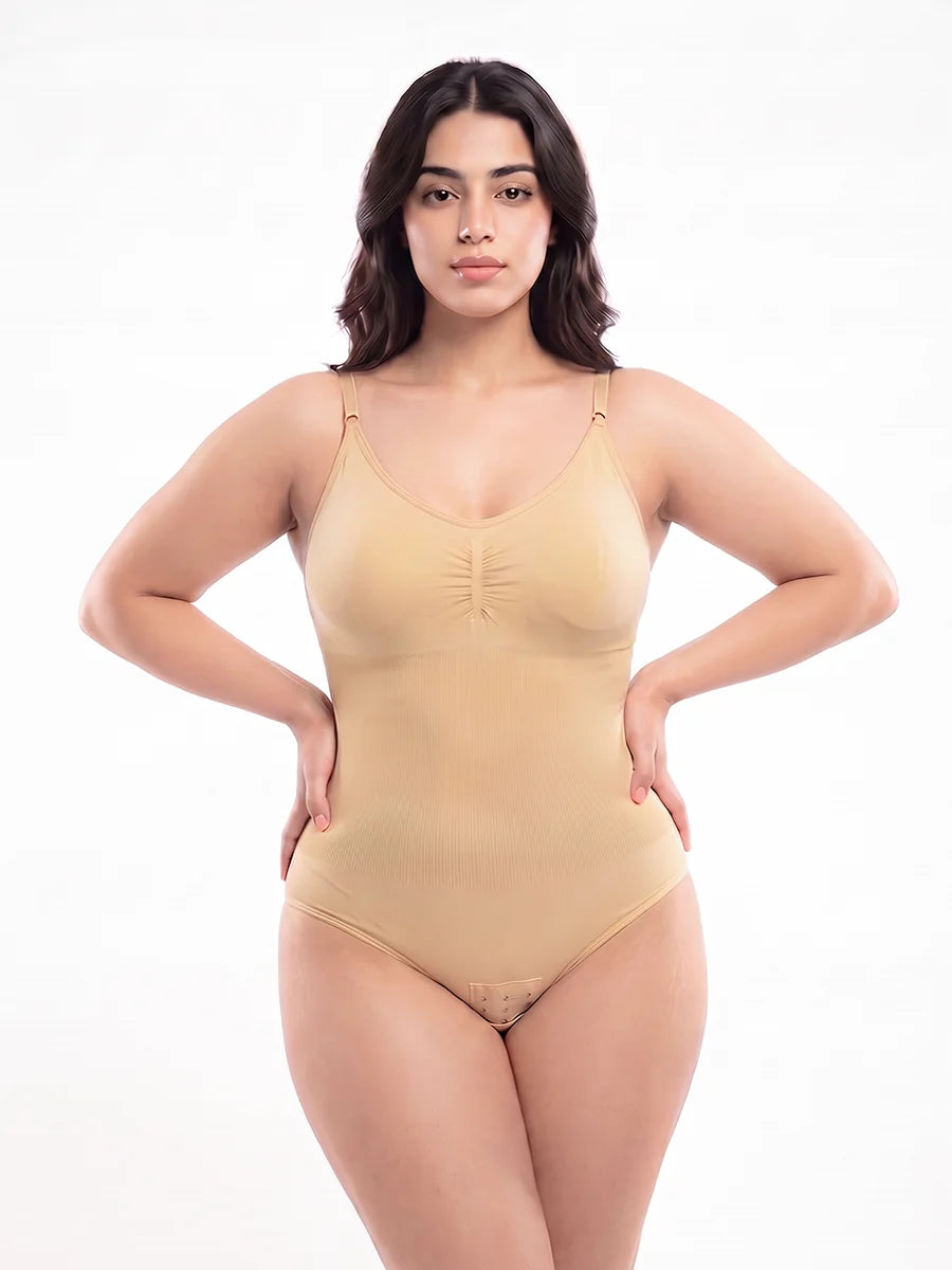 Adjustable Strap Bodysuit Shaper - Skin