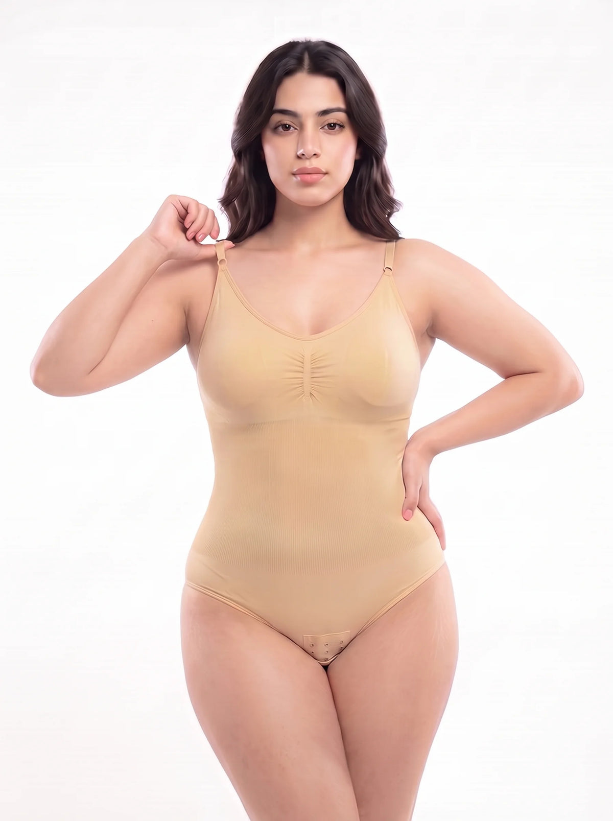 Adjustable Strap Bodysuit Shaper - Skin