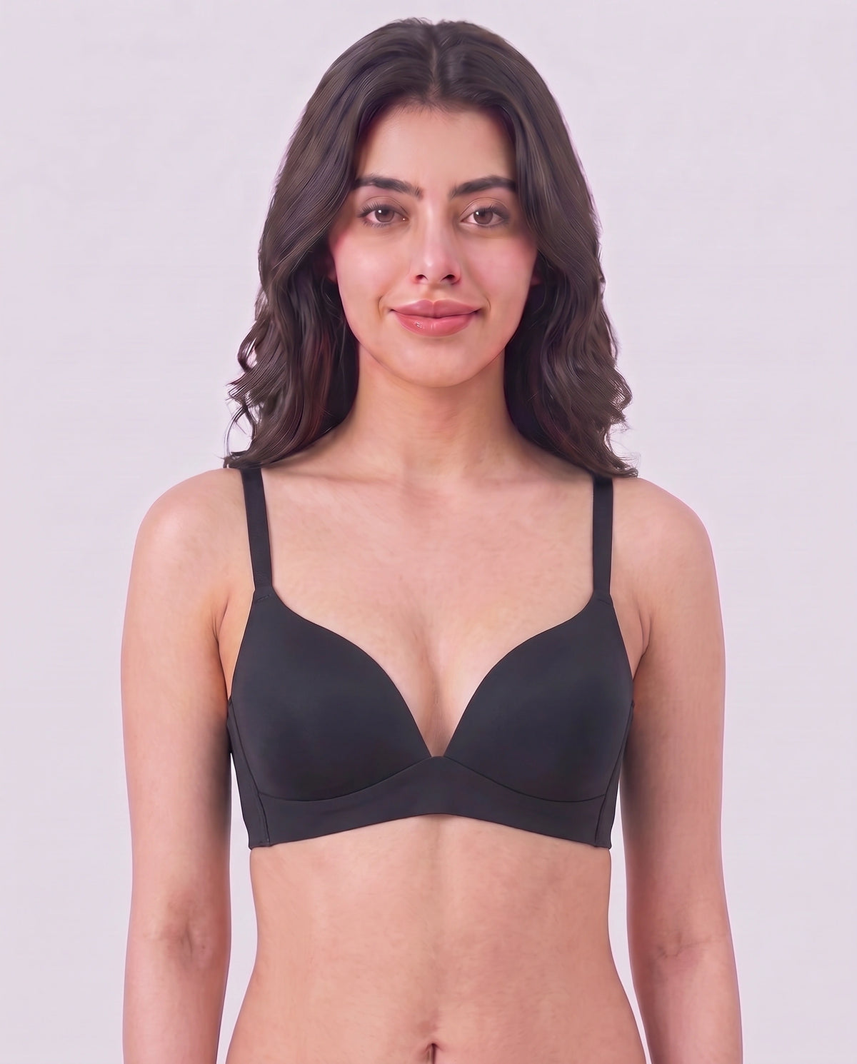 Padded Non Wired T-Shirt Bra - Amaya - Black