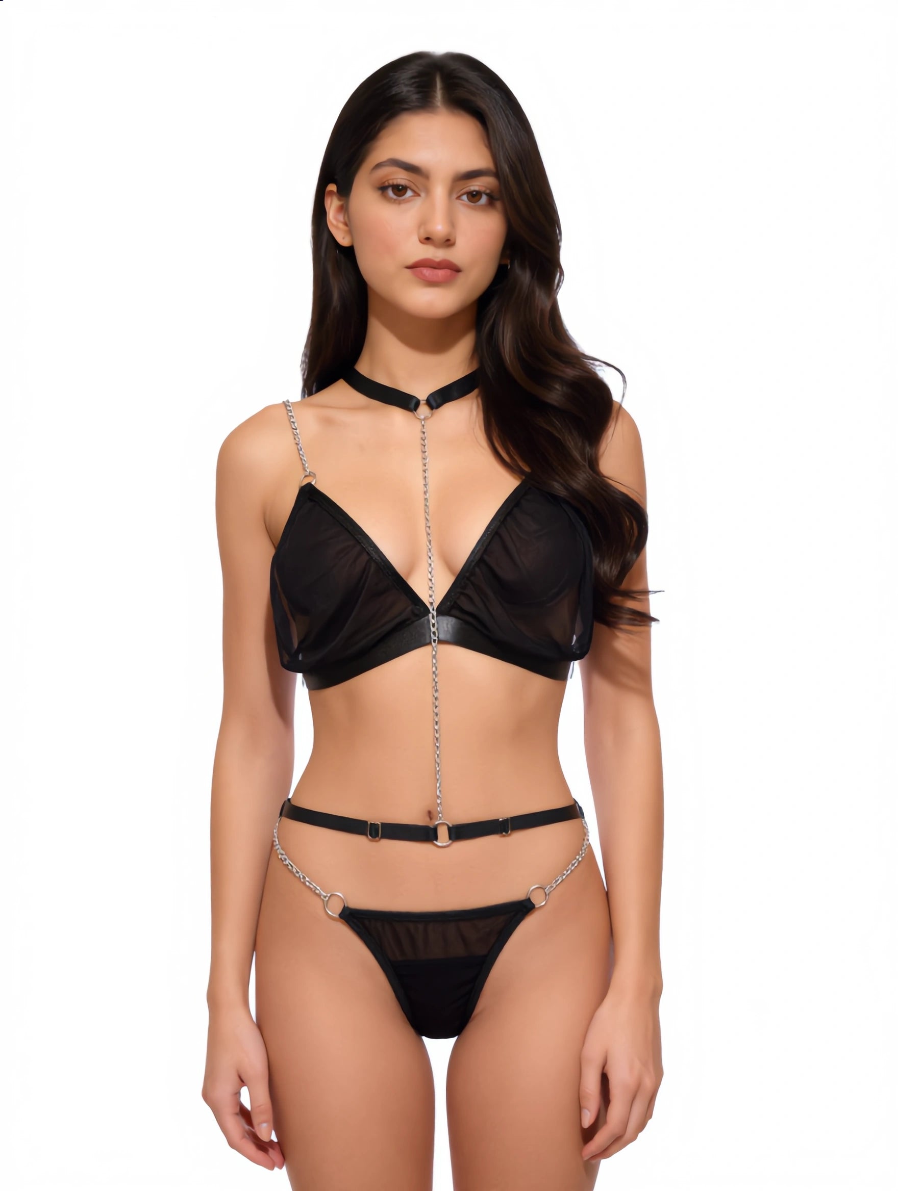Babydoll Lingerie  - Zyra - Black