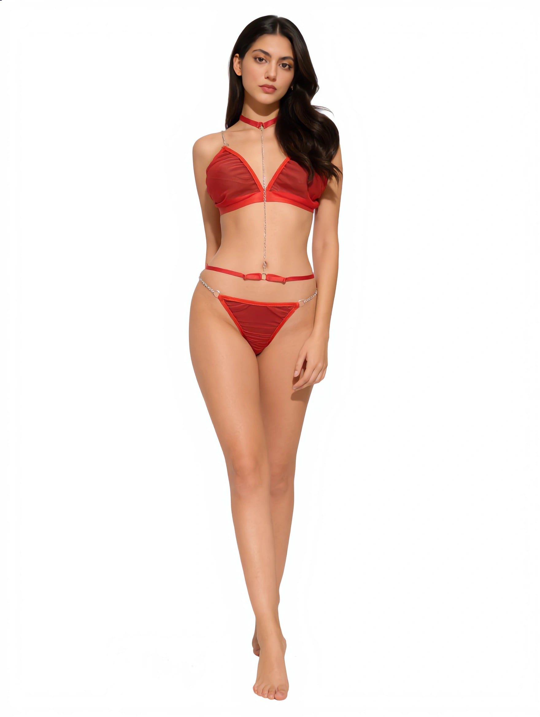 Babydoll Lingerie  - Zyra - Red