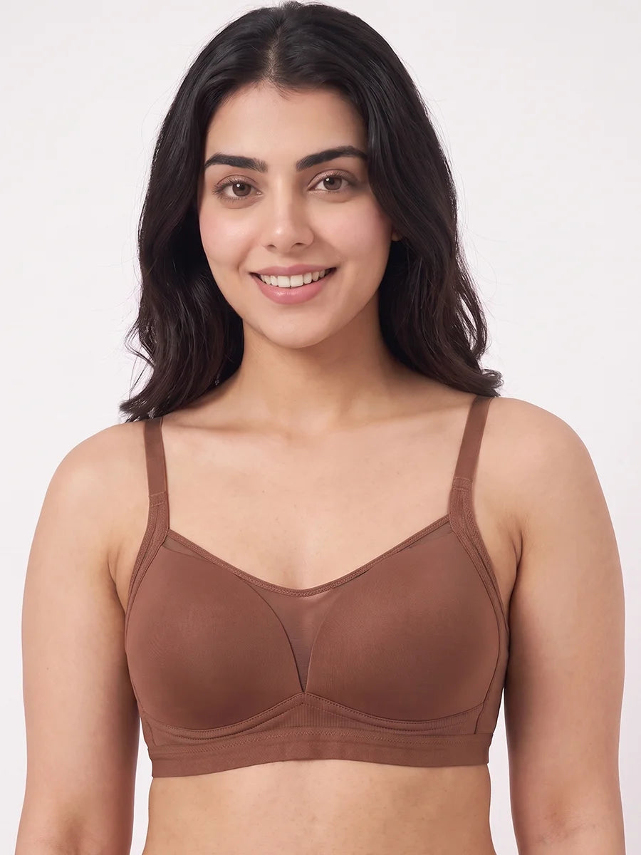 Light Padded Non-Wired T-Shirt Bra - Belle - Dark Skin