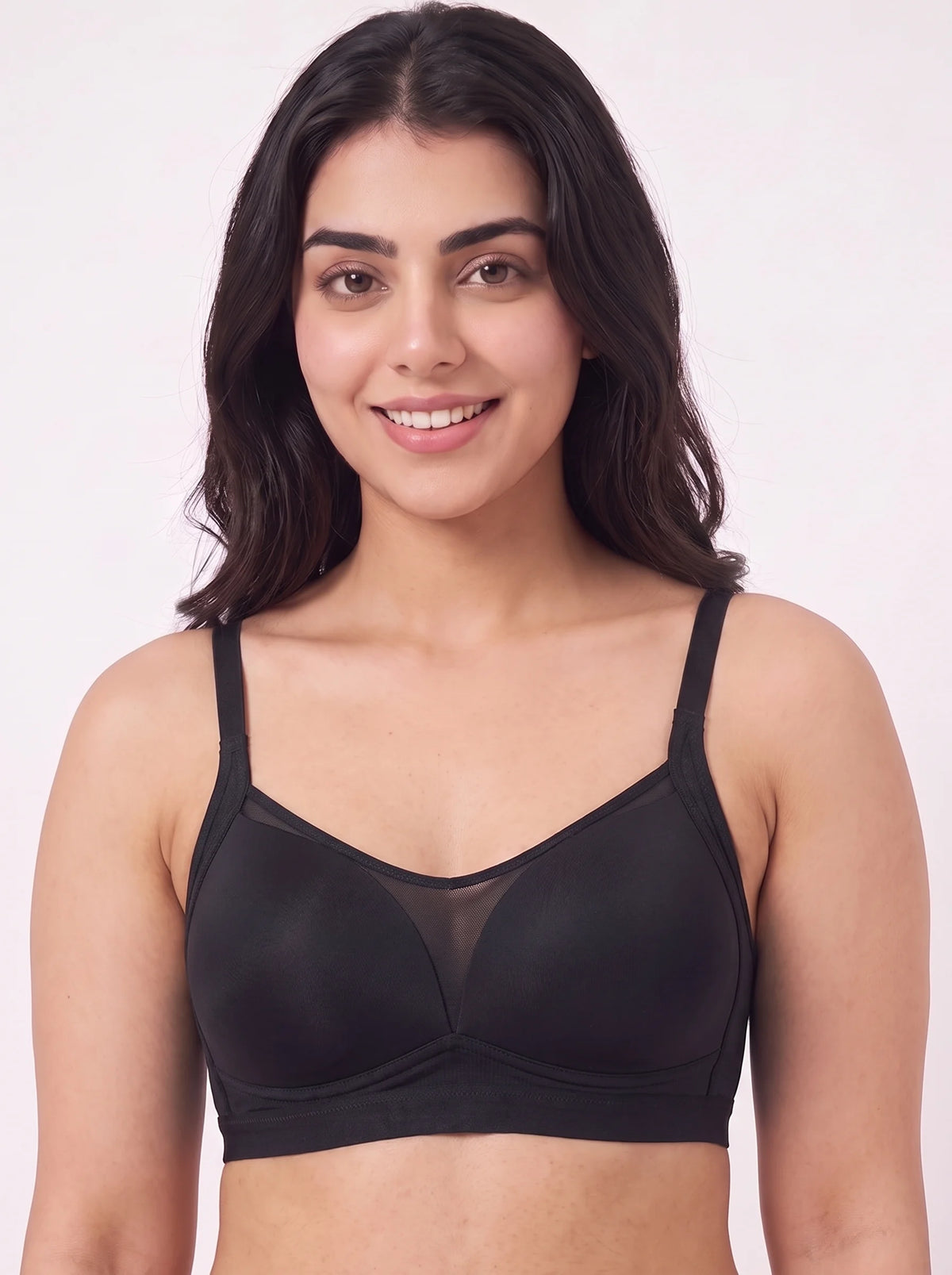 Light Padded Non-Wired T-Shirt Bra - Belle - Black