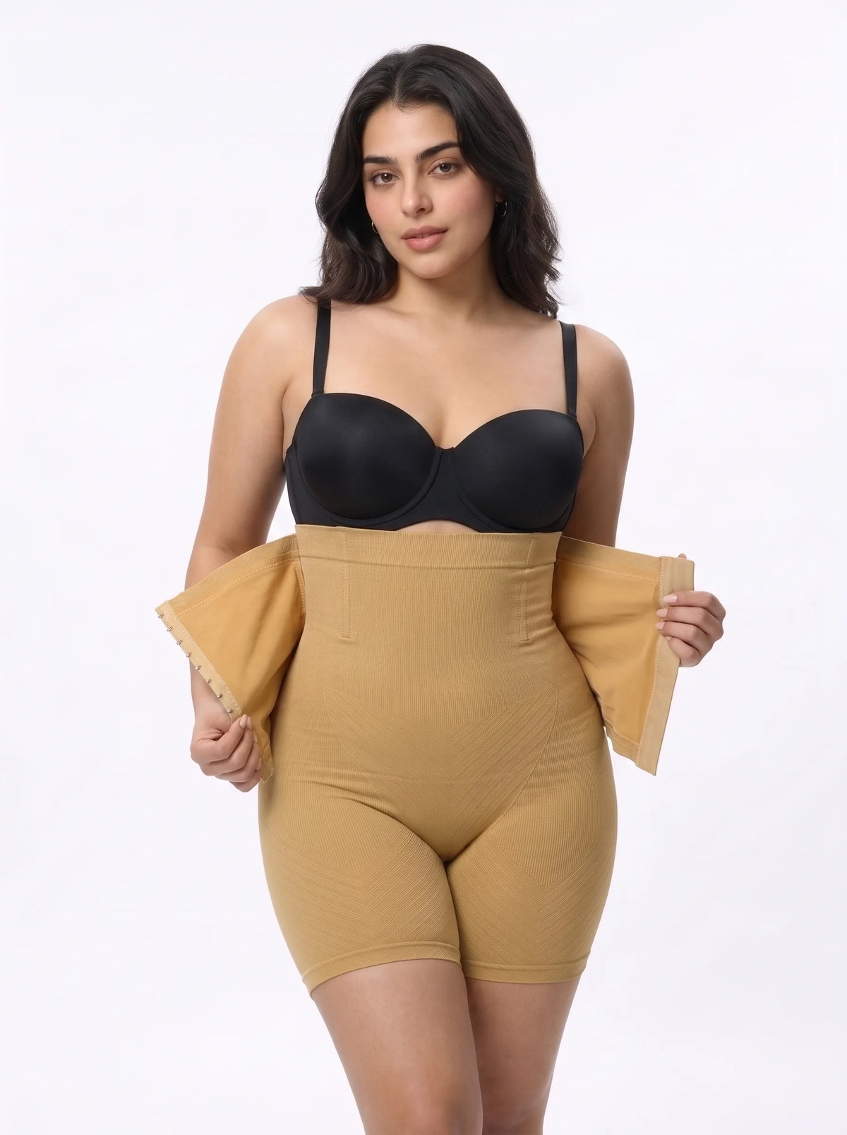 Belly Buckle Half Body High Waist Body Shaper - Skin