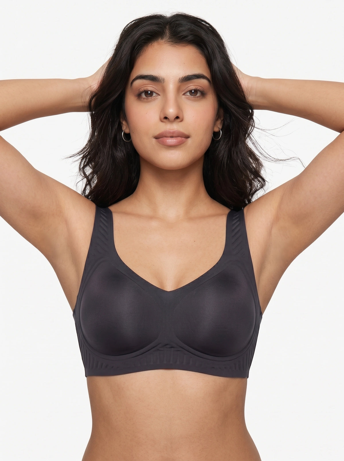 Seamless Padded Bra - Aira - Black
