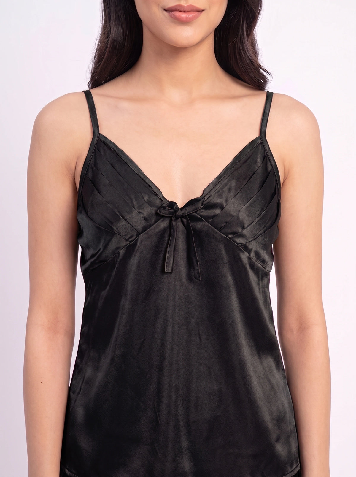 2 Piece Inner Top and Short Silk Cami Set