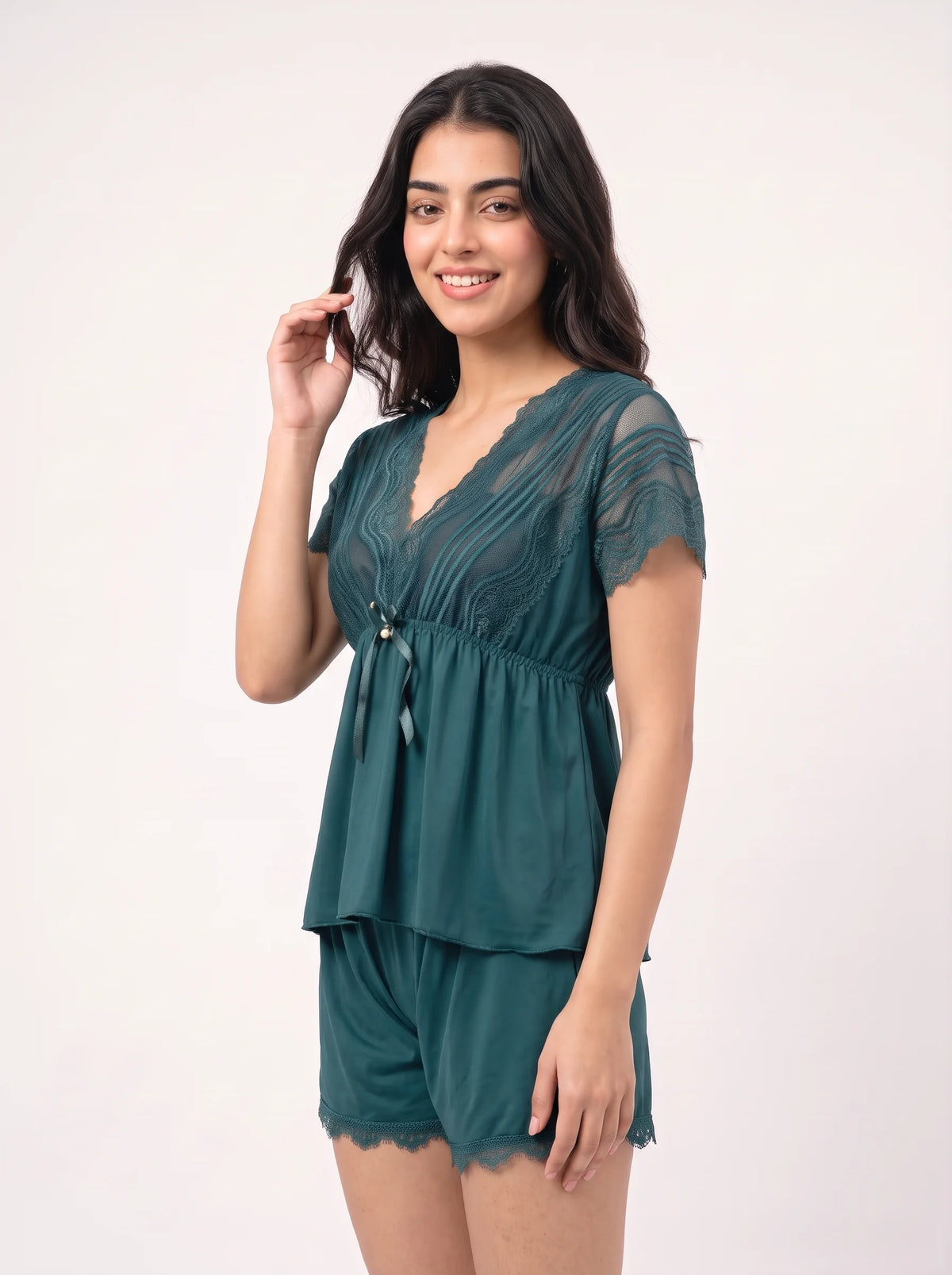Babydoll Lingerie - Bloomia - Green