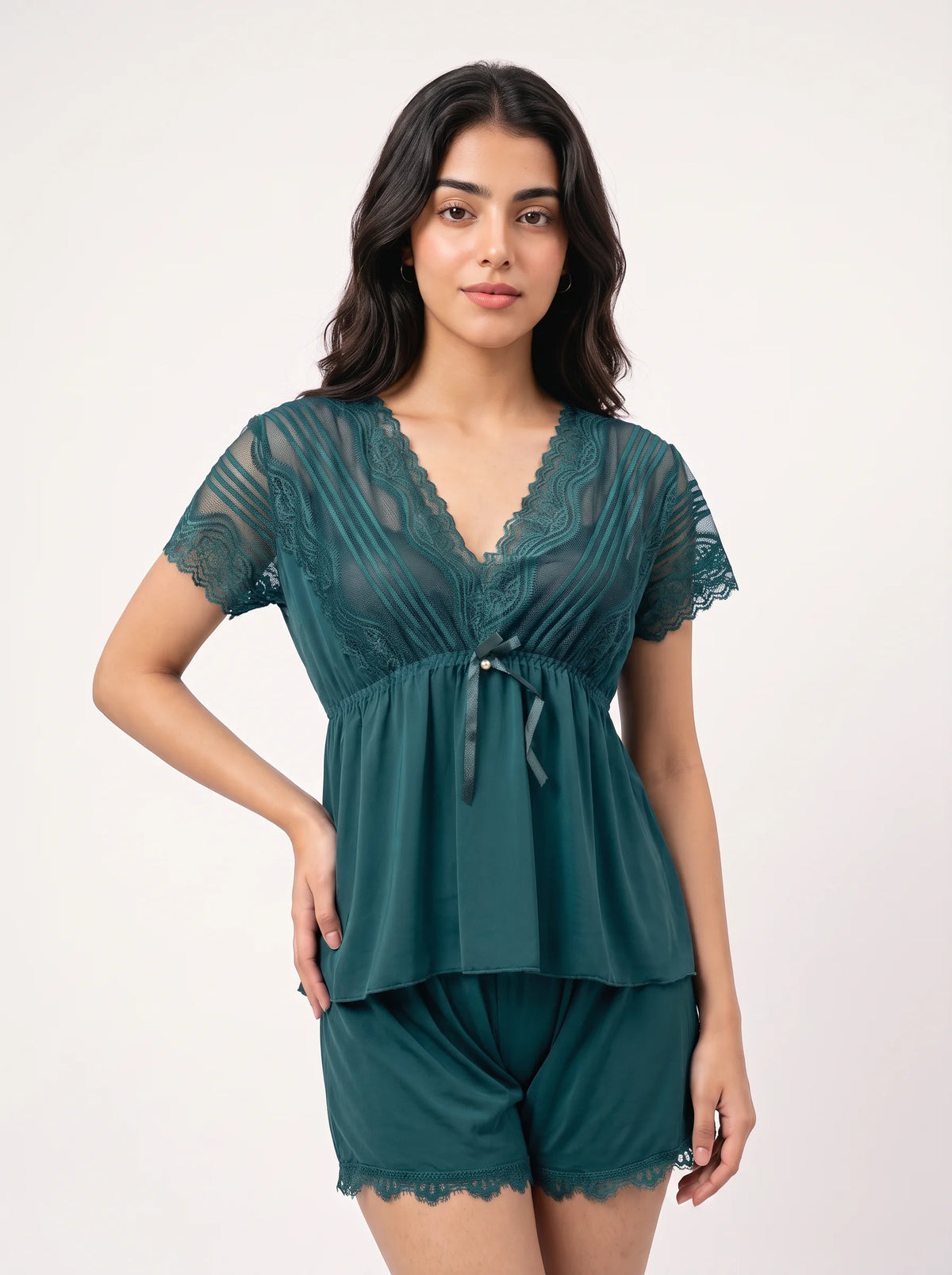 Babydoll Lingerie - Bloomia - Green