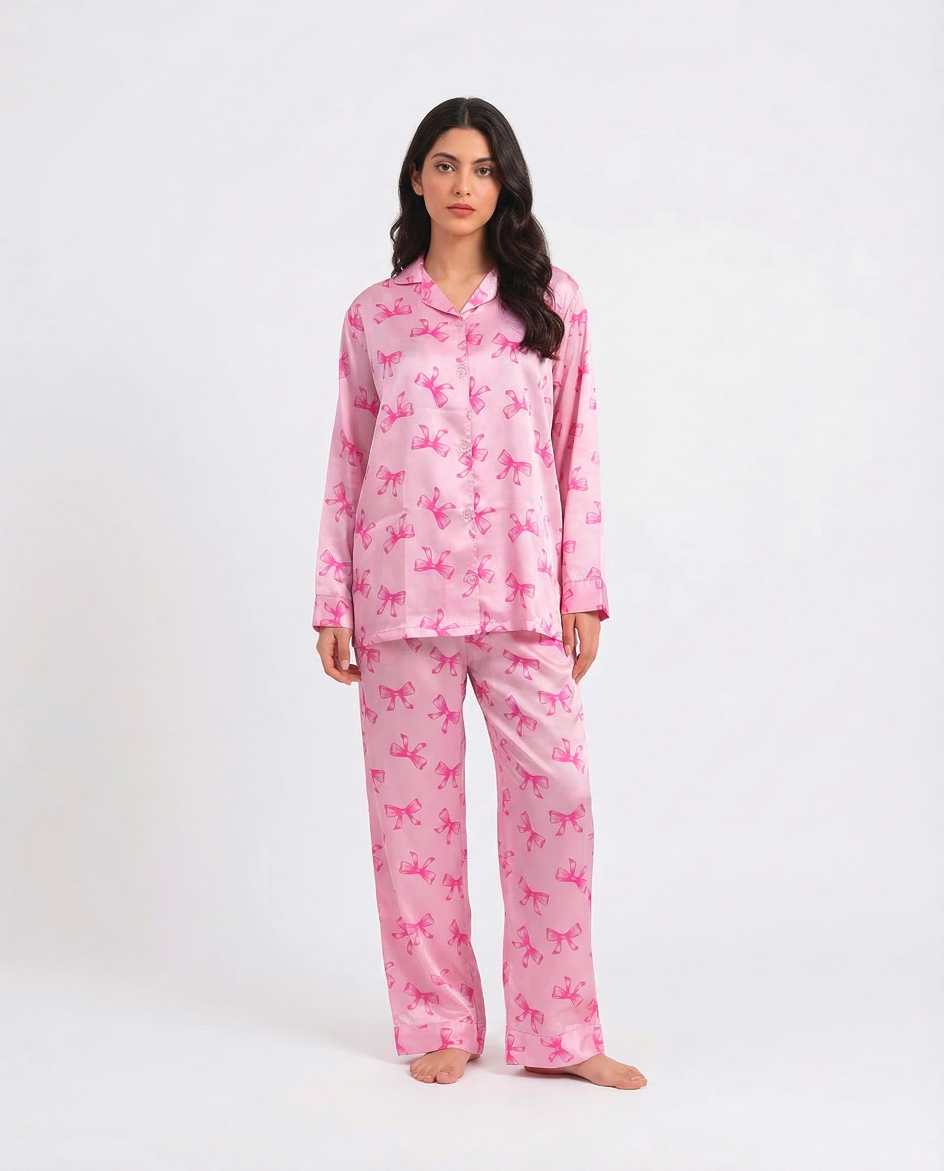 Silk PJ Set- Blush Coquette