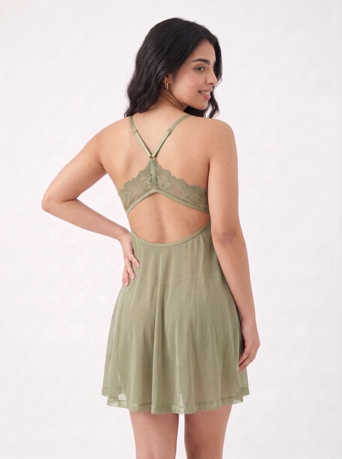 Babydoll Lingerie - Blushy - Green