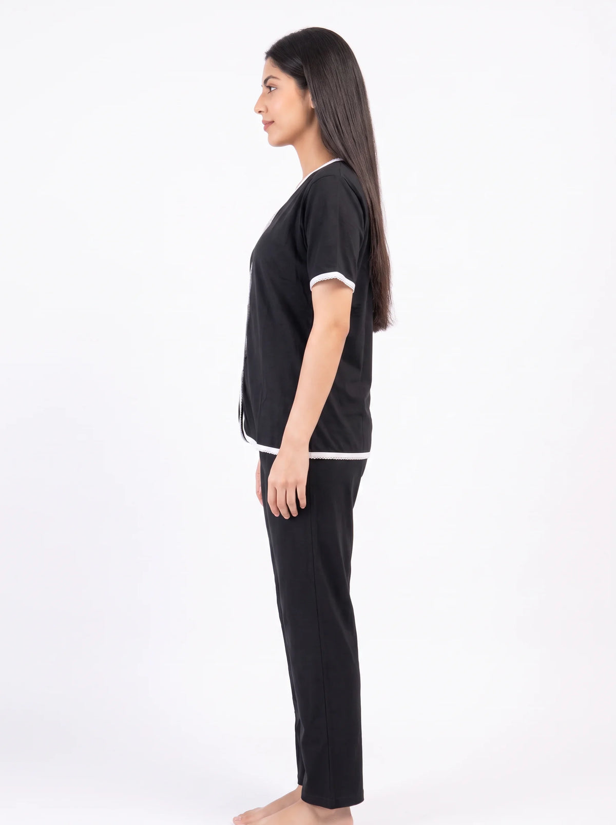 Cotton PJ Set - Classic - Black
