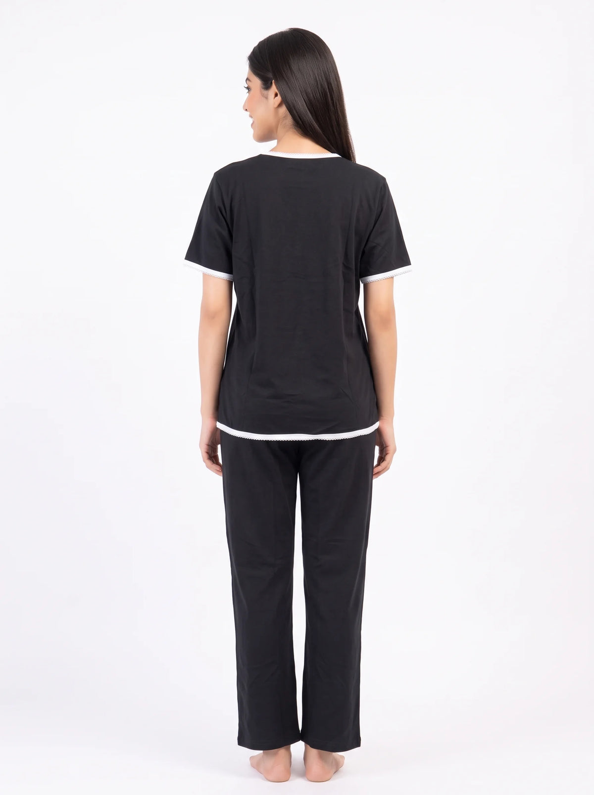 Cotton PJ Set - Classic - Black