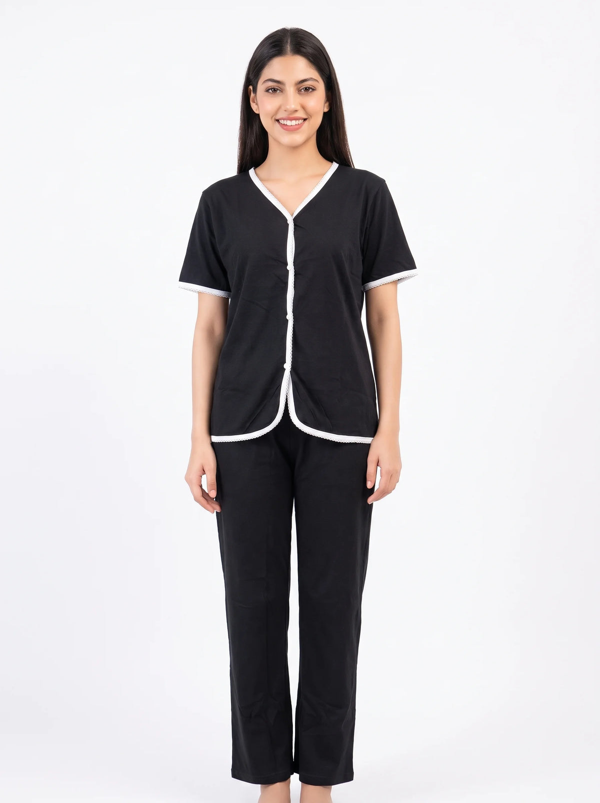 Cotton PJ Set - Classic - Black