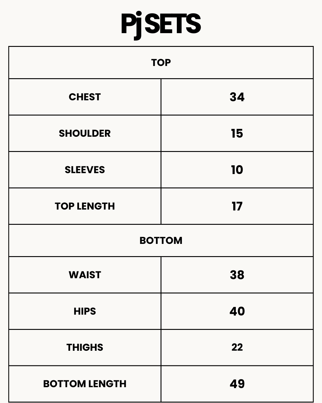Size Chart for Heart Print Pajama Set with Ruffle Trim - White