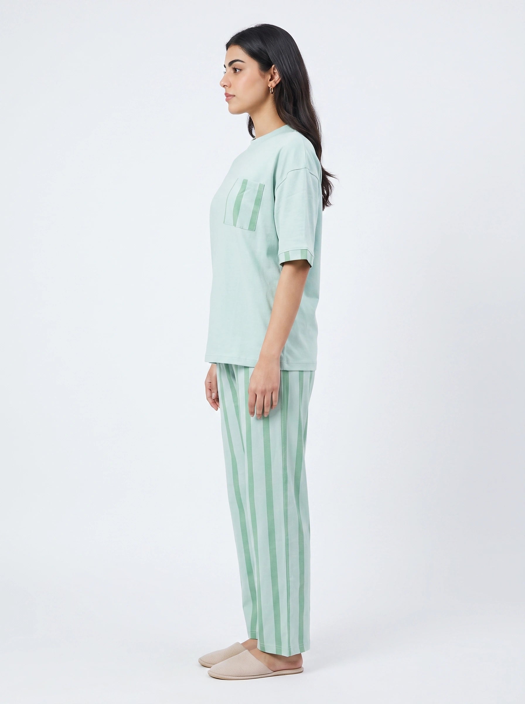 Cotton PJ Set - Mint Breeze