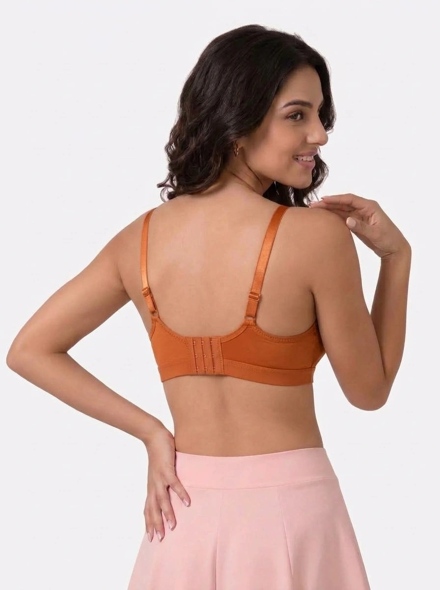 Light Padded Non-Wired T-Shirt Bra - Elysia - Rust