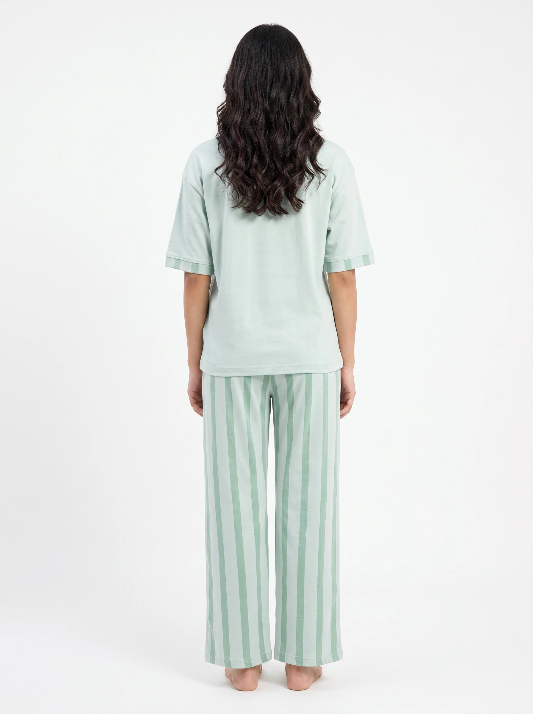 Cotton PJ Set - Mint Breeze