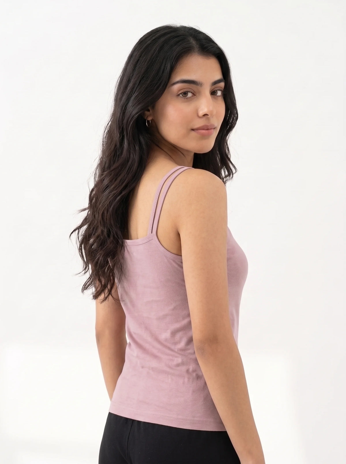 Soft Cotton Basic Camisole - Flora - Pink