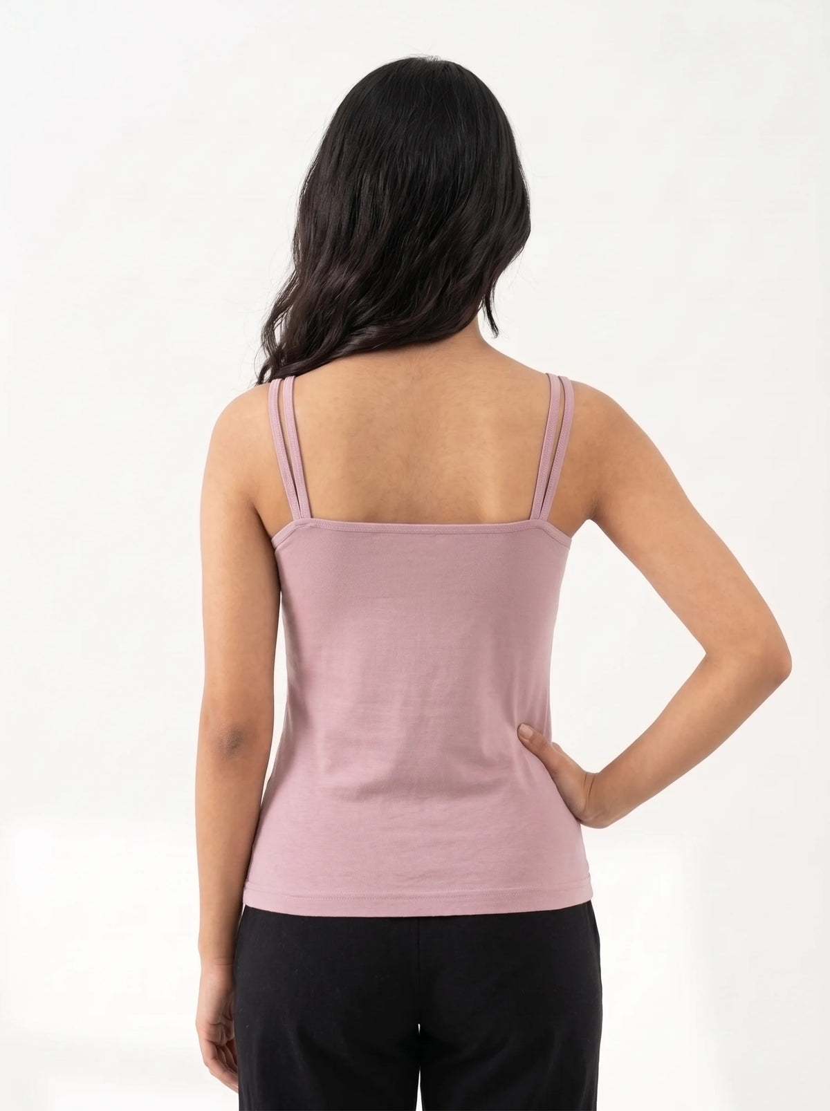 Soft Cotton Basic Camisole - Flora - Pink