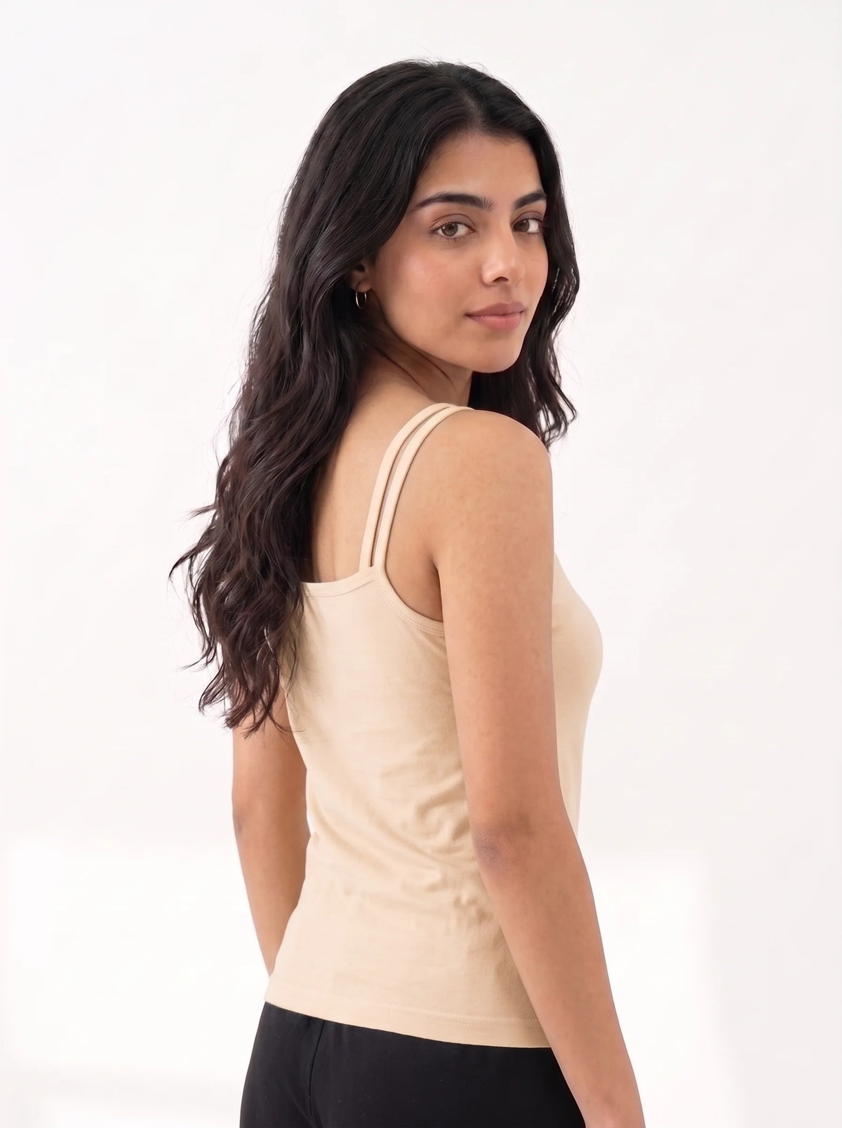 Soft Cotton Basic Camisole - Flora - Skin