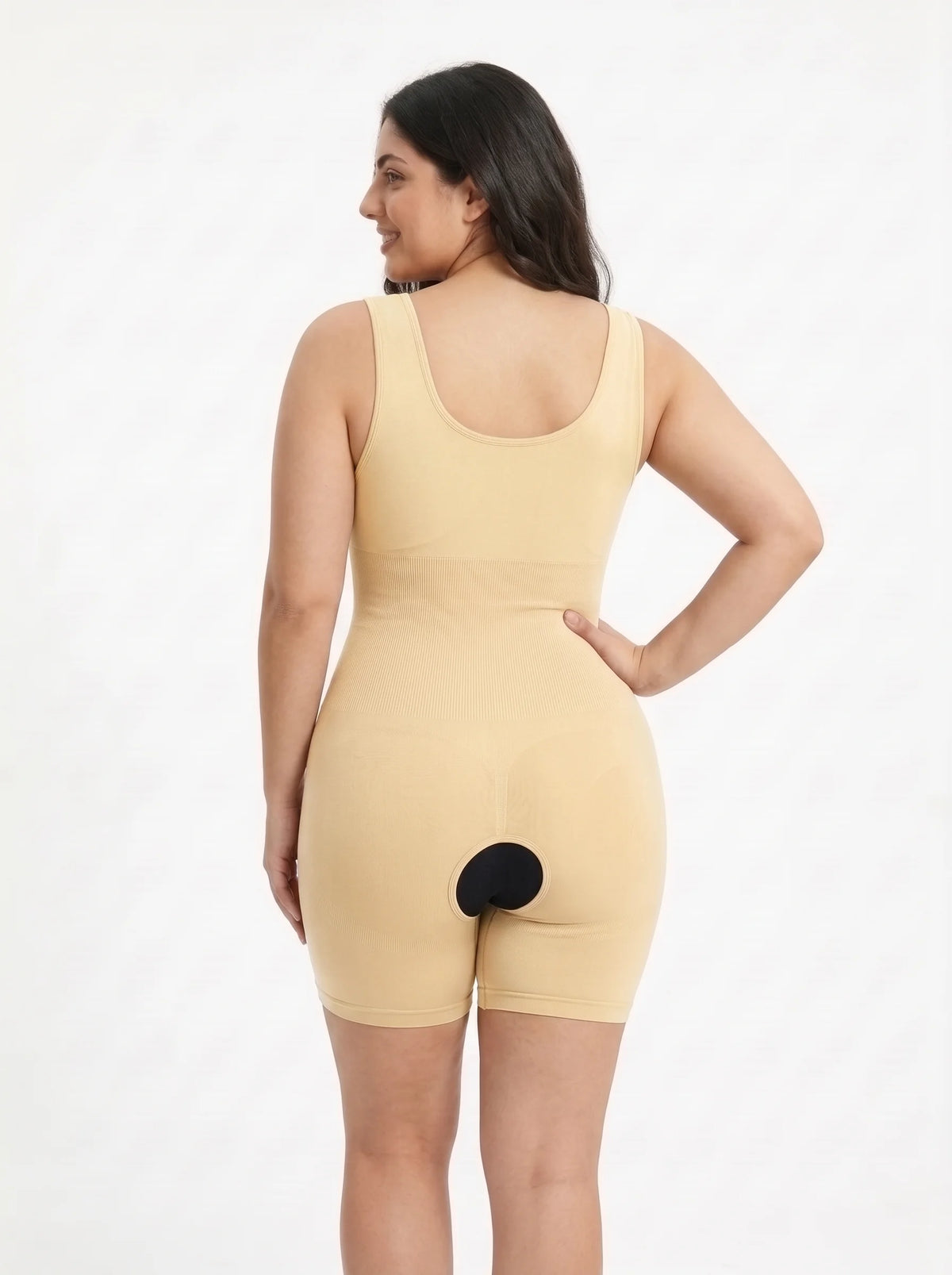 Full Body Open Crotch Body Shaper - Skin