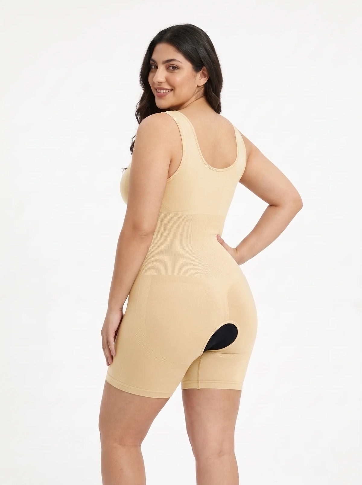 Full Body Open Crotch Body Shaper - Skin