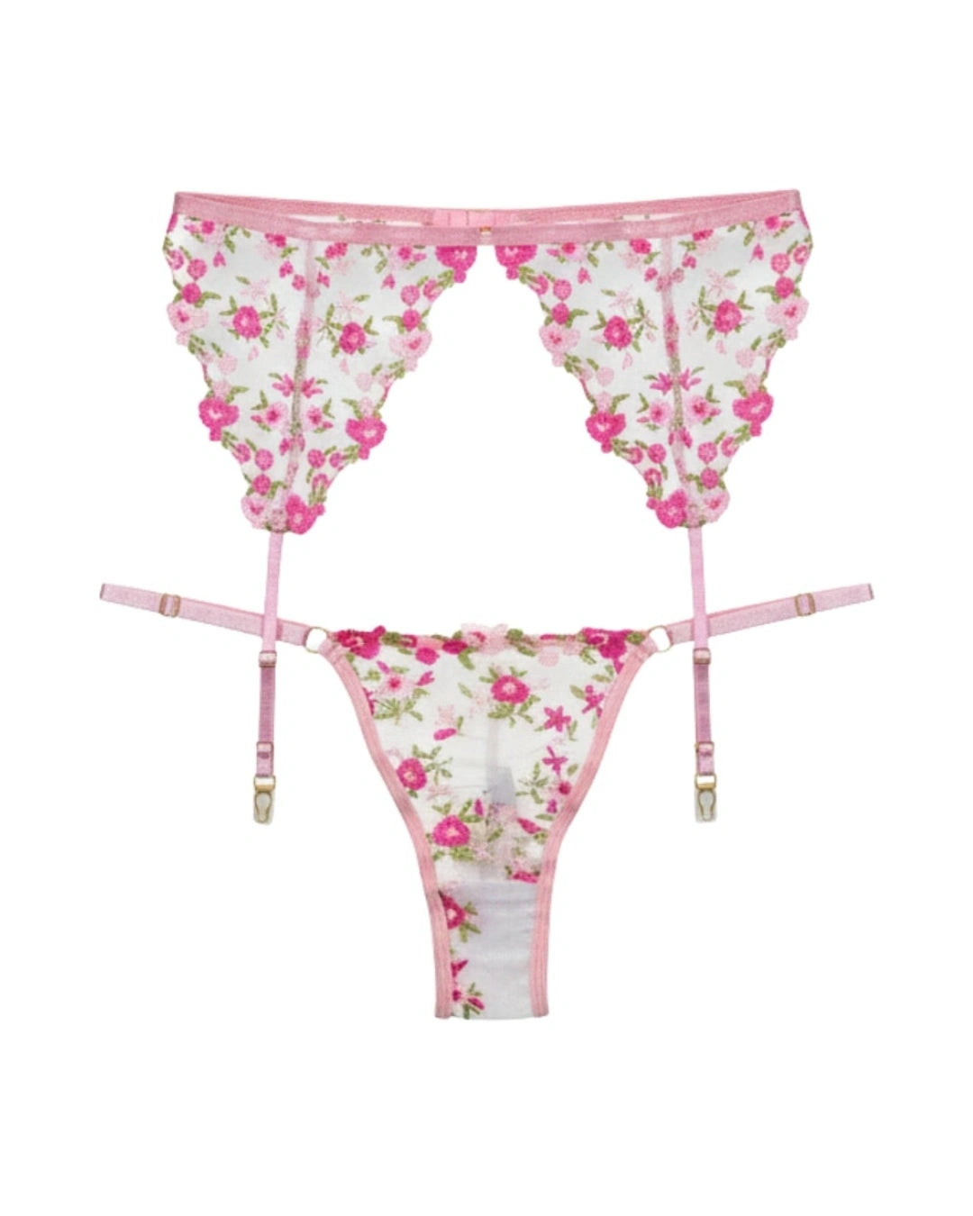 Garter Set - Blossom Muse - Pink