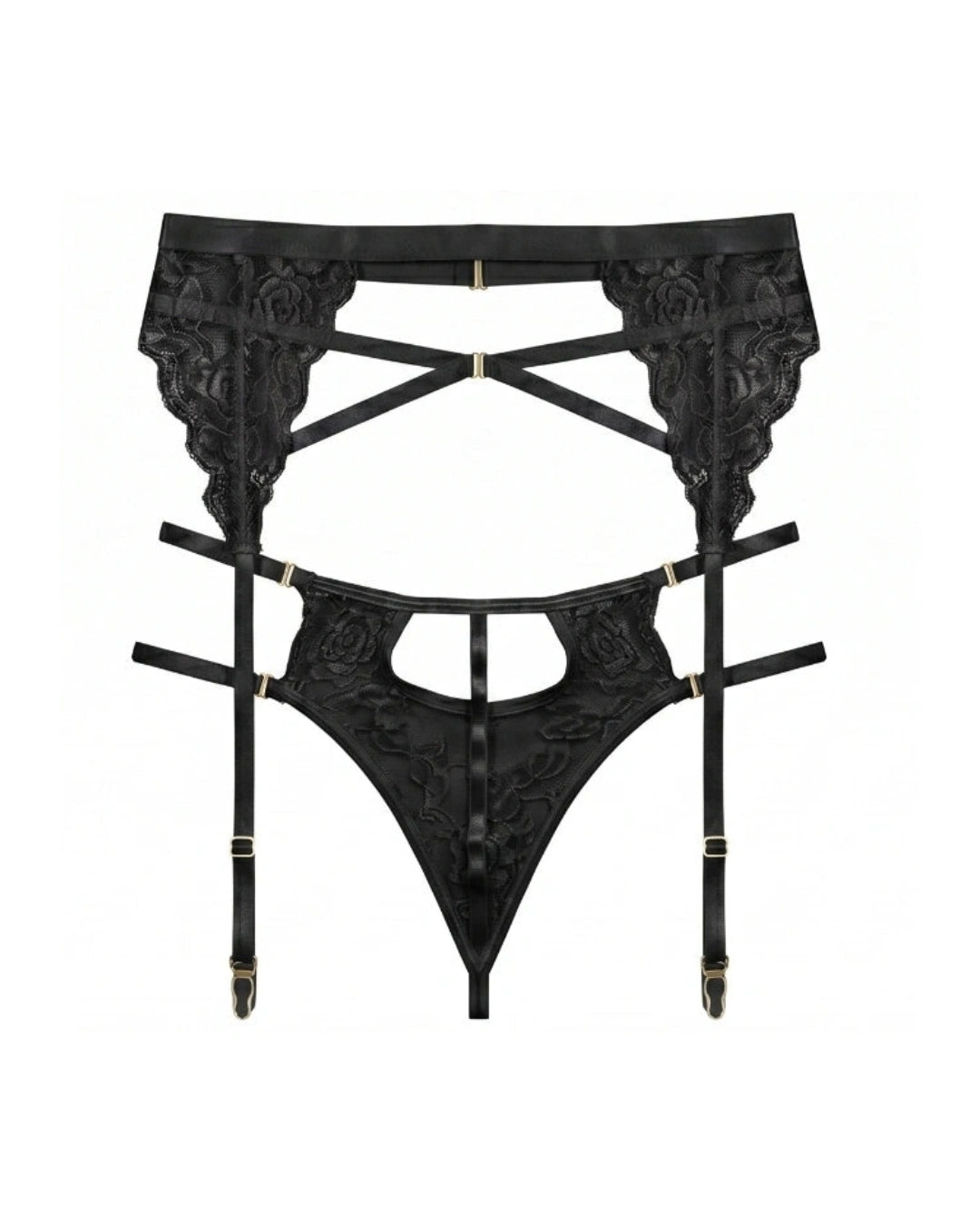Garter Set - Xyra - Black