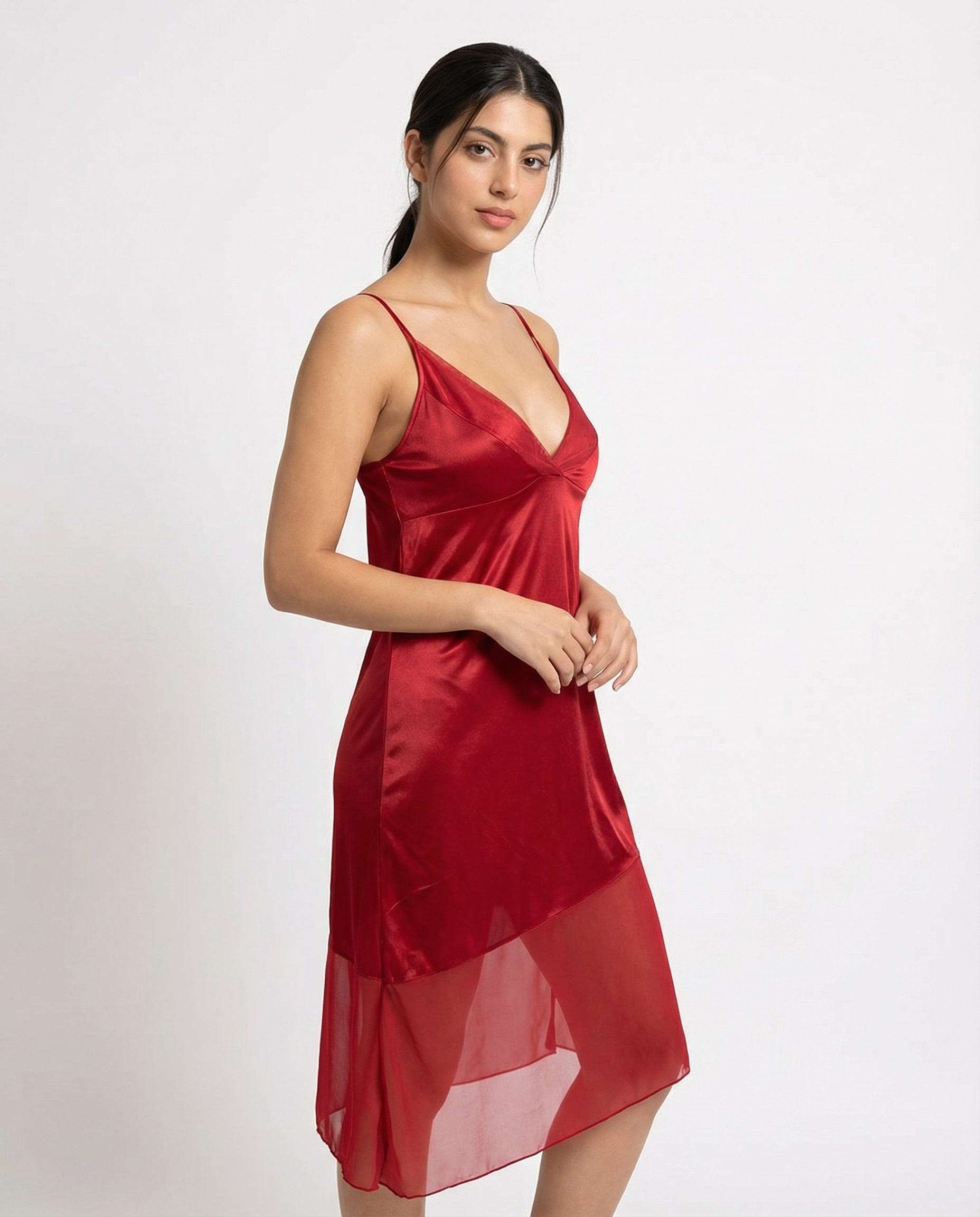 Gown Set - Rinny Silk - Red