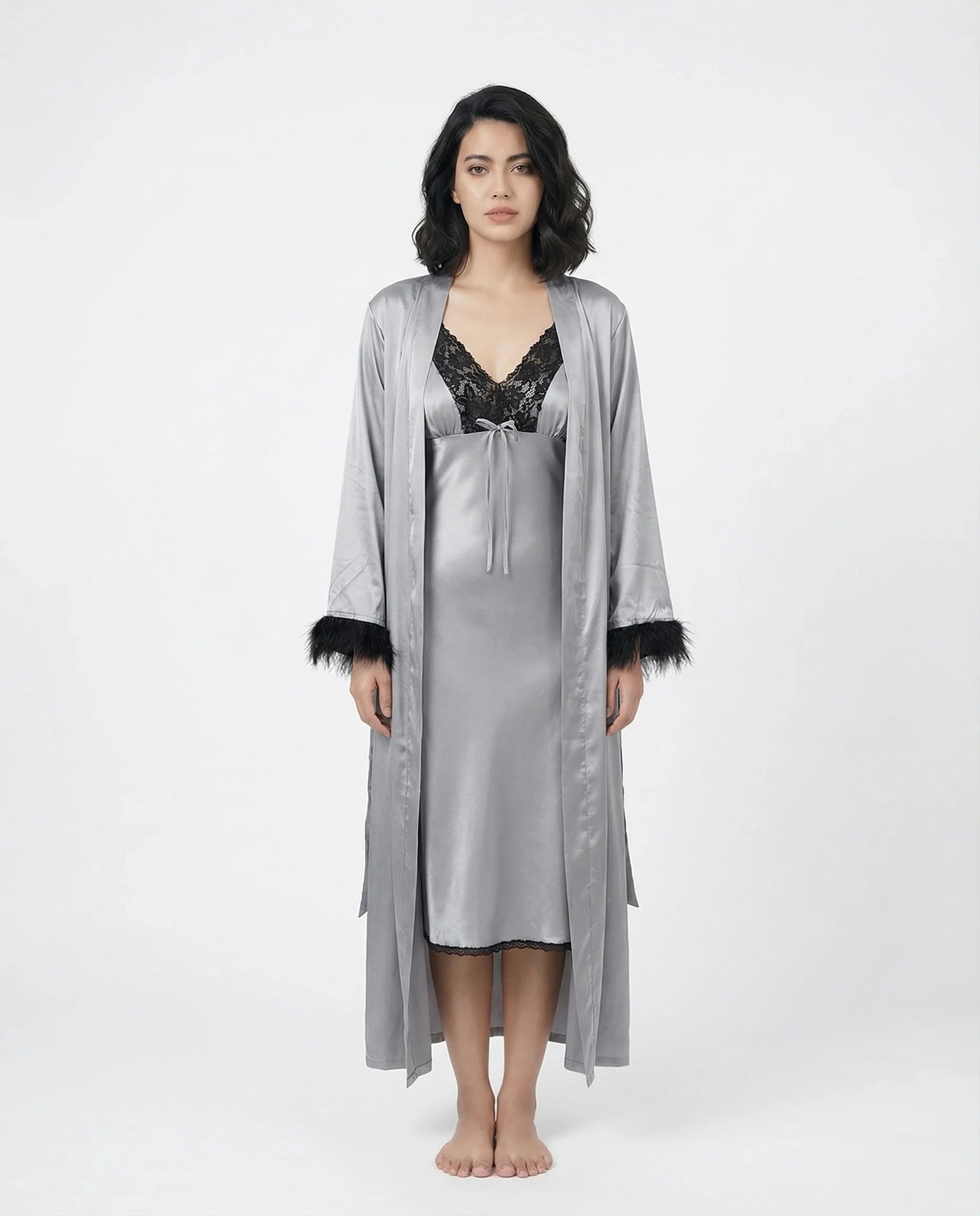 Gown Set - Rivya - Silver
