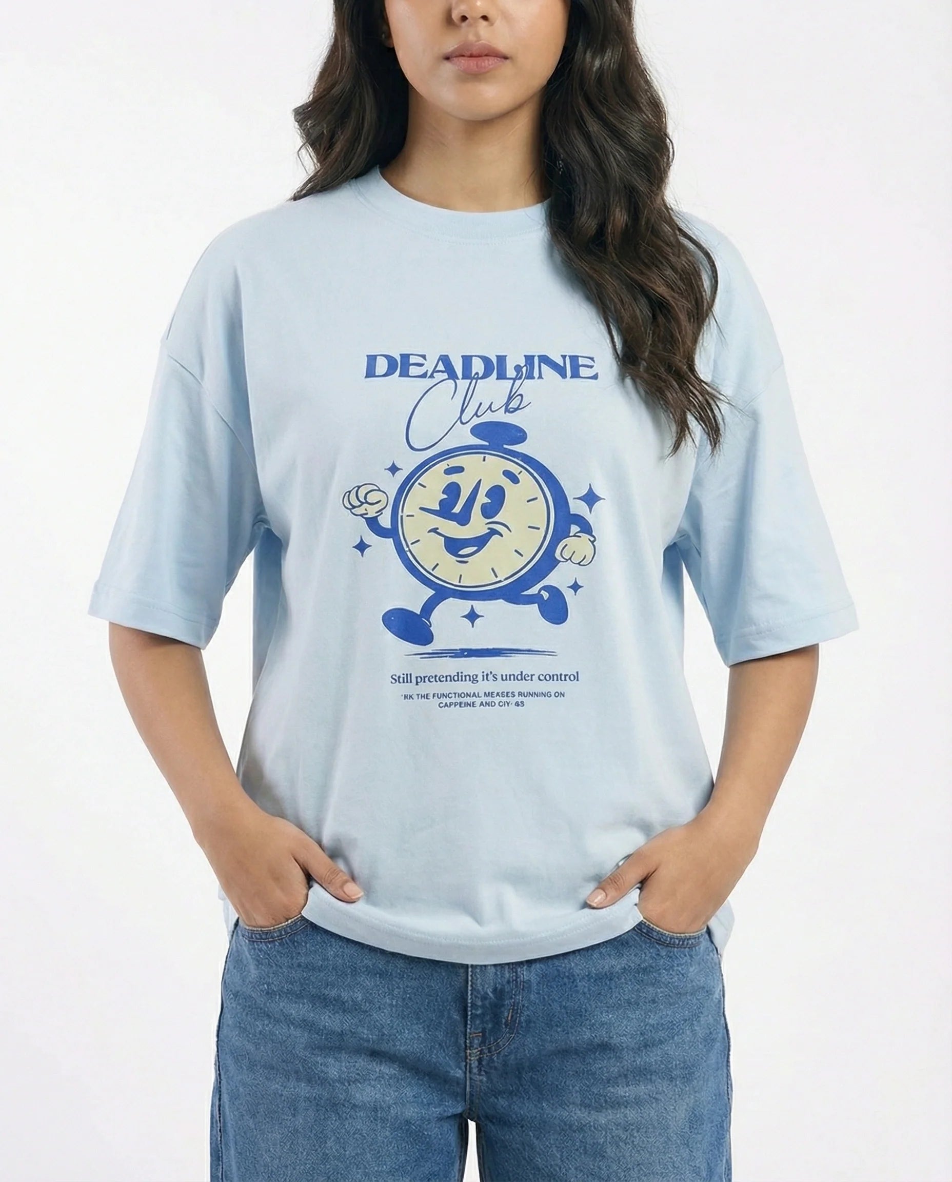 Drop Shoulder Graphic Tee - Deadline Club