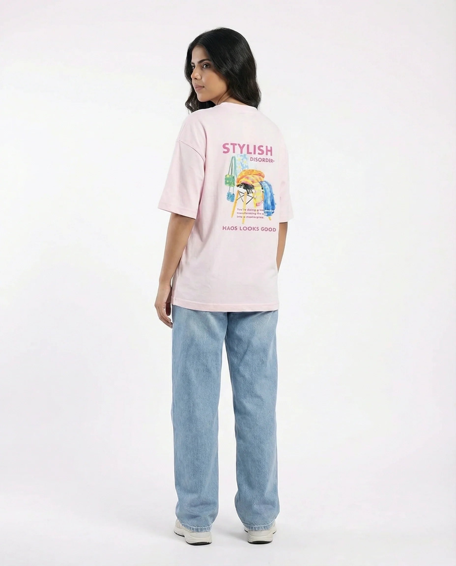 Drop Shoulder Graphic Tee - Stylish Disorder