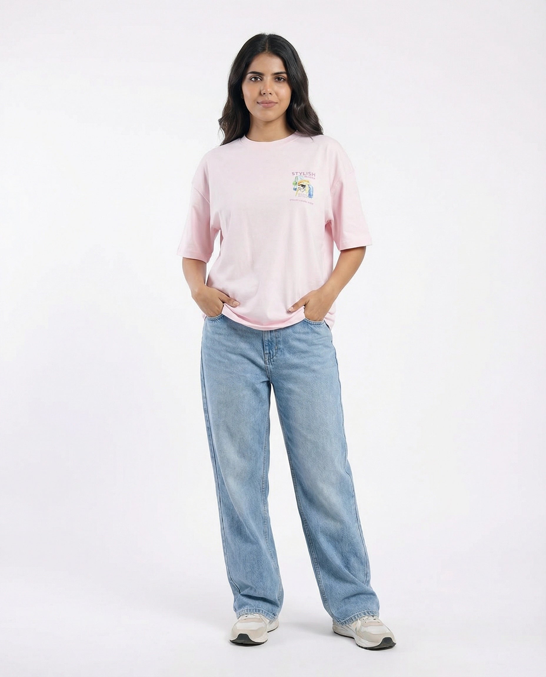 Drop Shoulder Graphic Tee - Stylish Disorder
