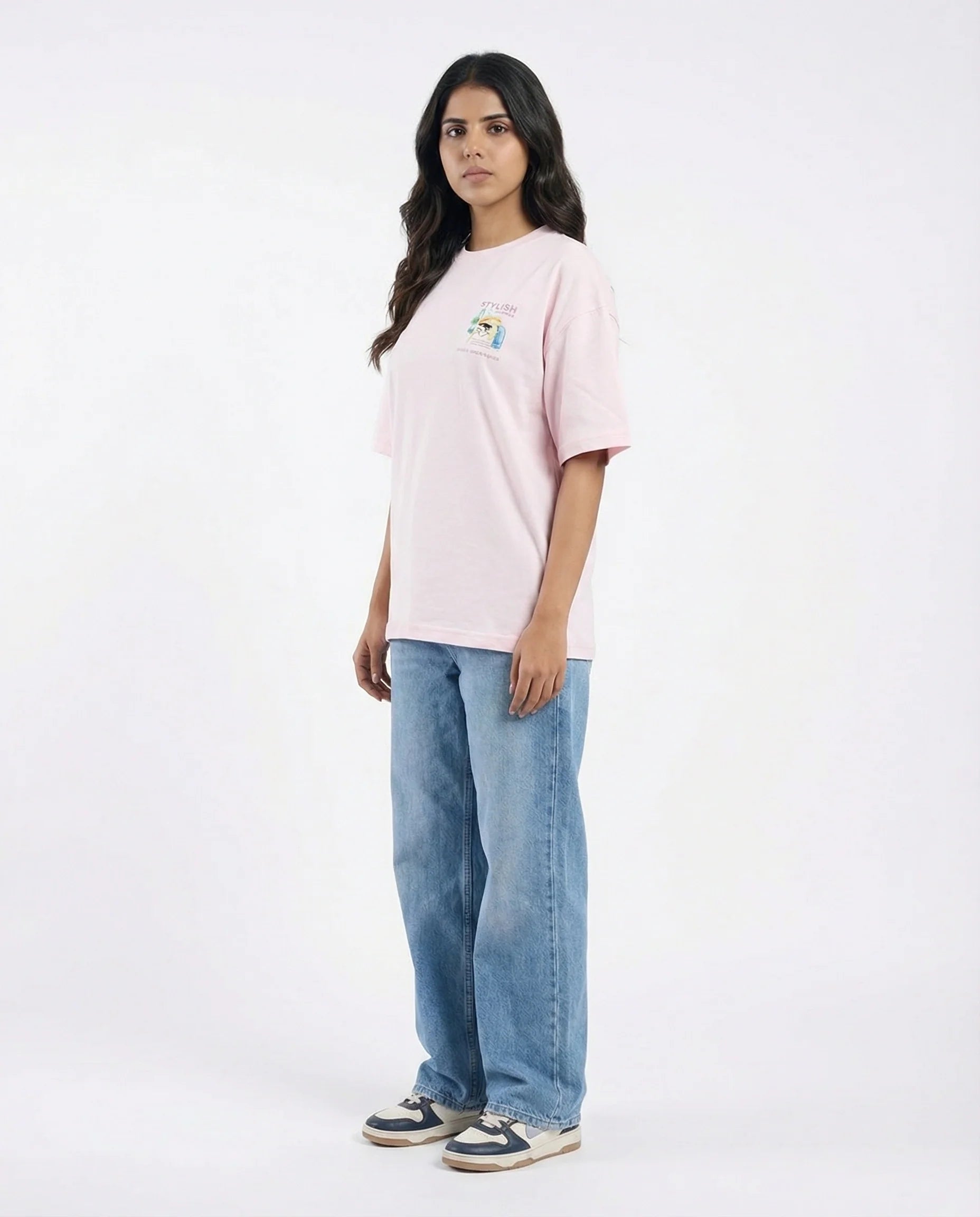 Drop Shoulder Graphic Tee - Stylish Disorder