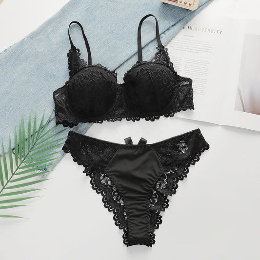 Sajiero Bra Set -  Noir Petal