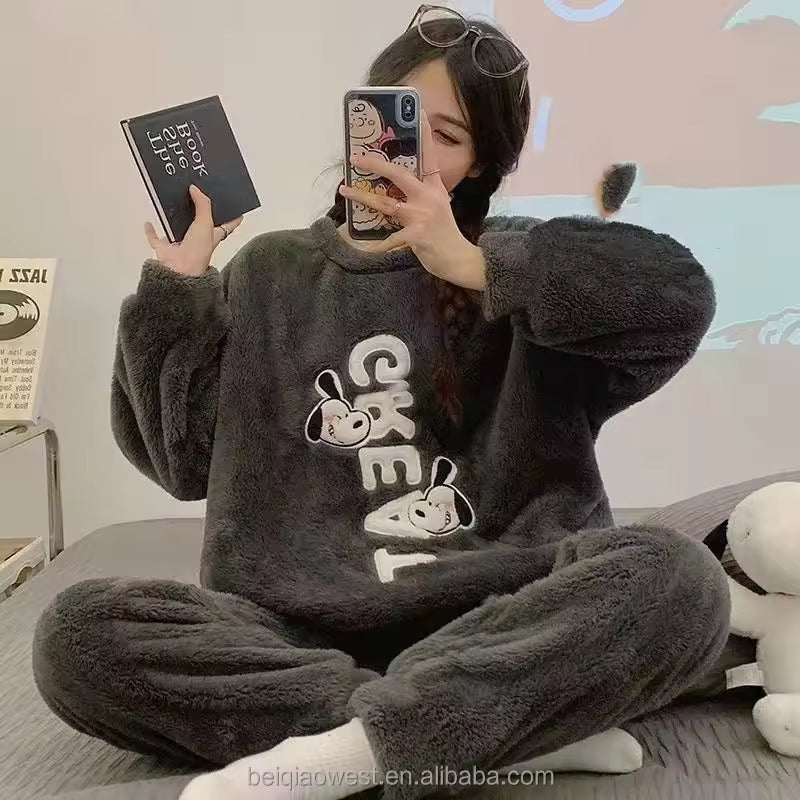 Fleece Pajama Suit - Grey Cozy