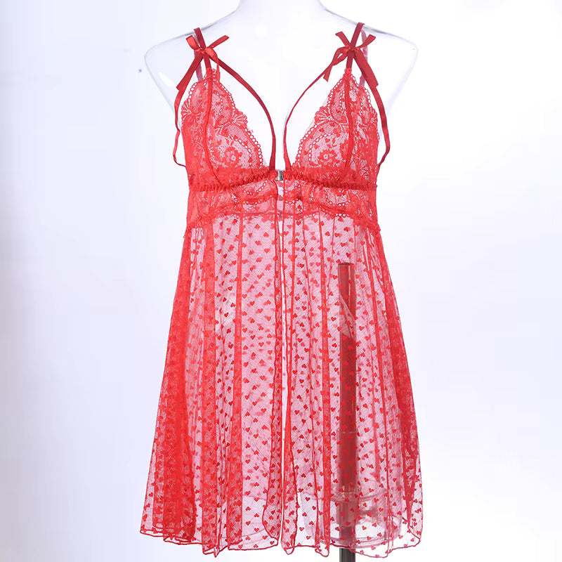 Babydoll Lingerie  - Celviane Red